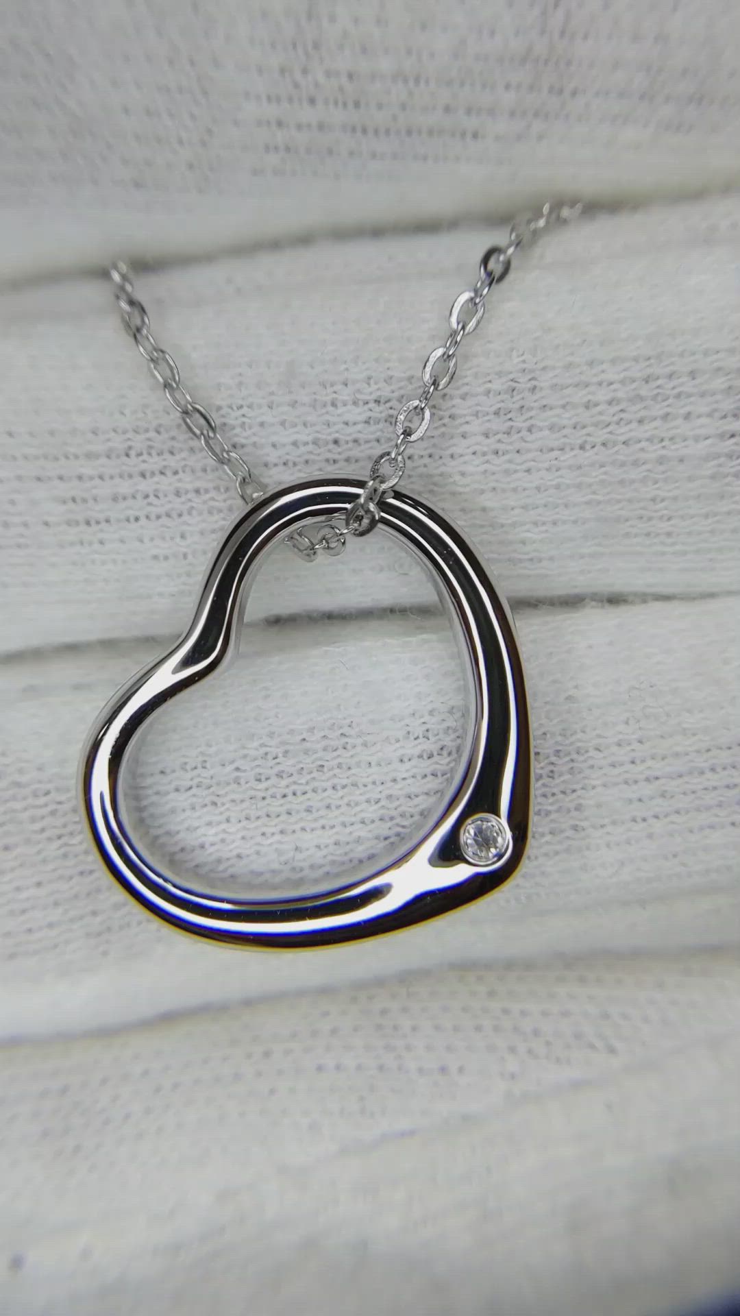 0.02 Ct. White Sapphire Solitaire Pendant, Silver Size Video