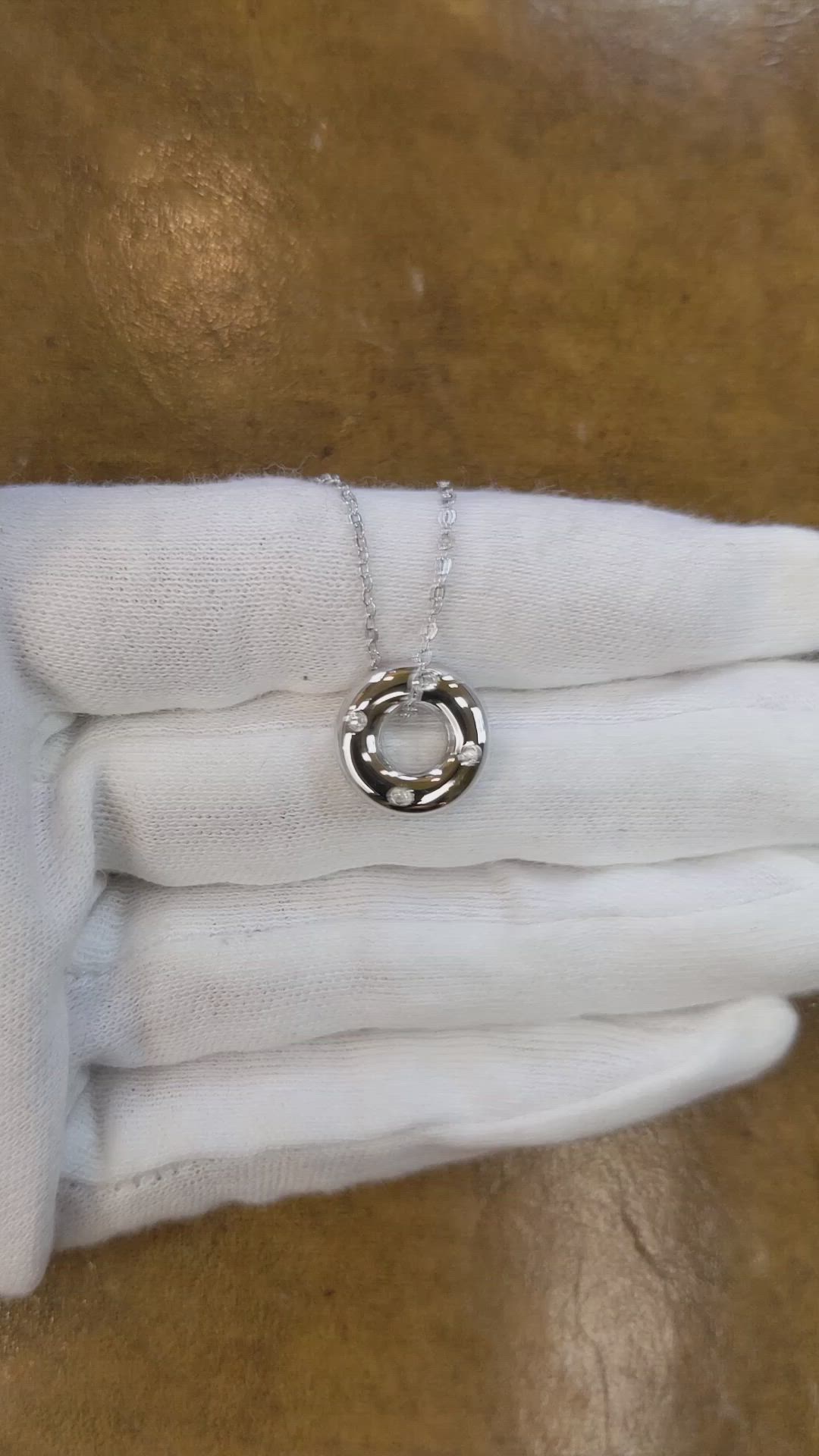 0.08 Ct. White Sapphire Accent Stones Pendant, Silver Size Video