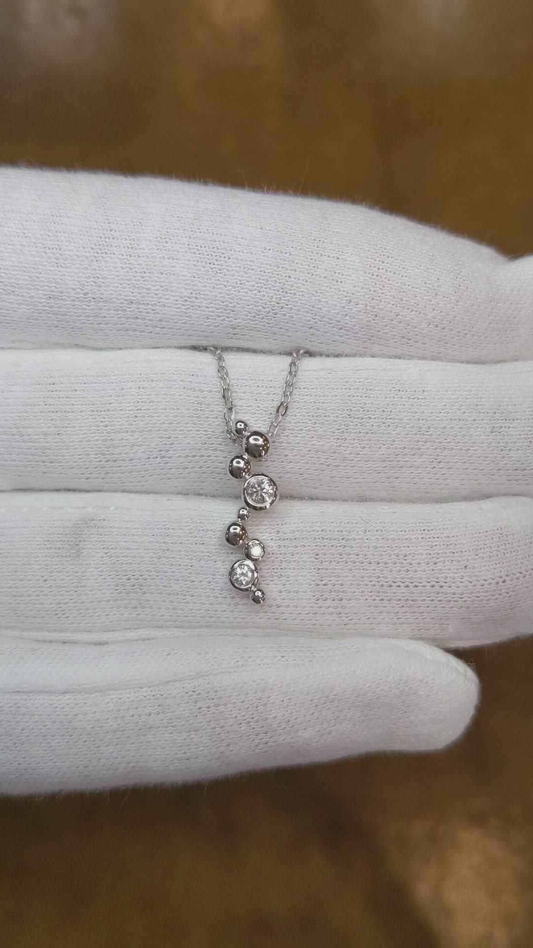 0.13 Ct. White Sapphire Accent Stones Pendant, Silver Size Video