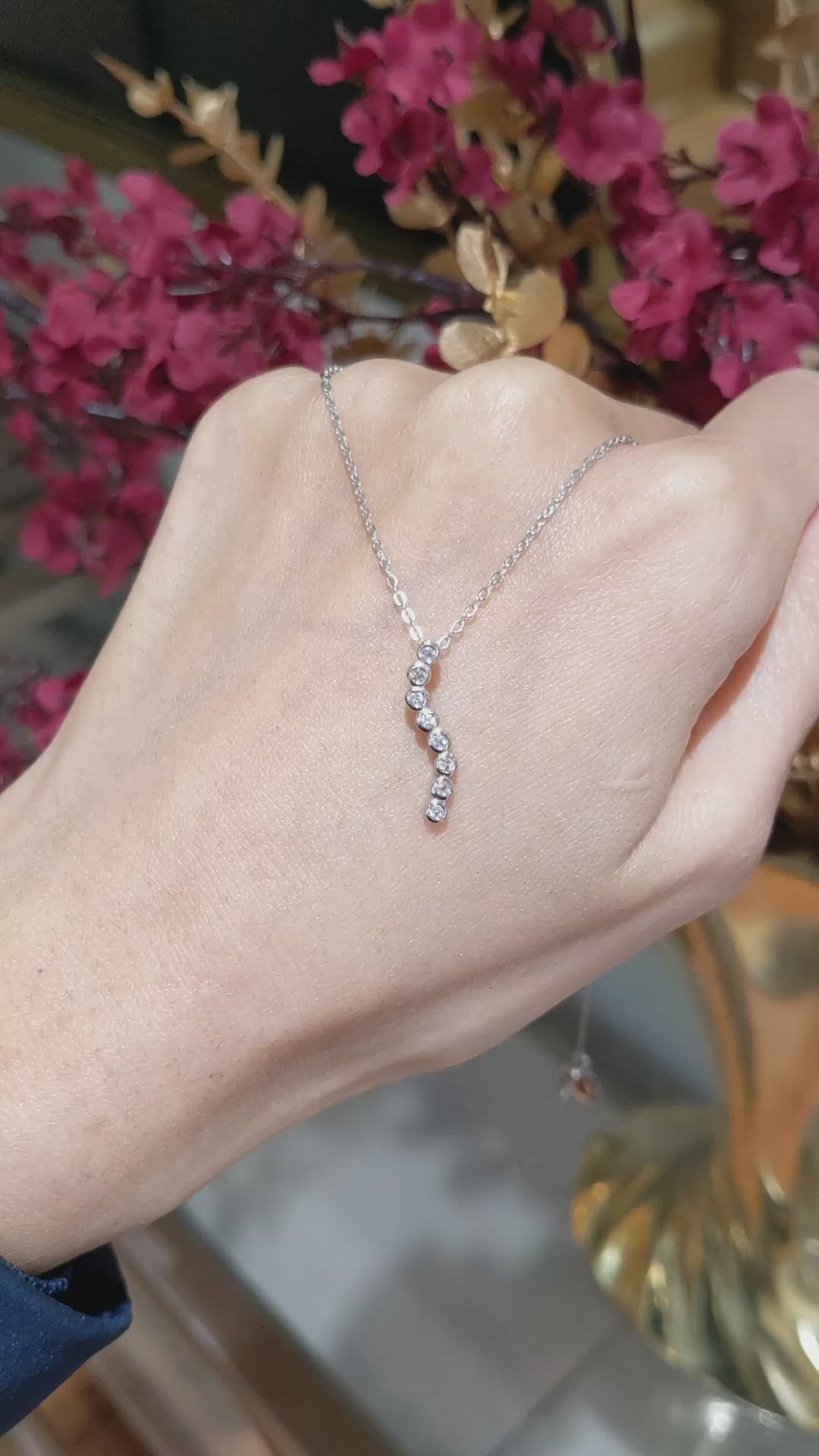 0.16 Ct. White Sapphire Accent Stones Pendant, Silver Size Video