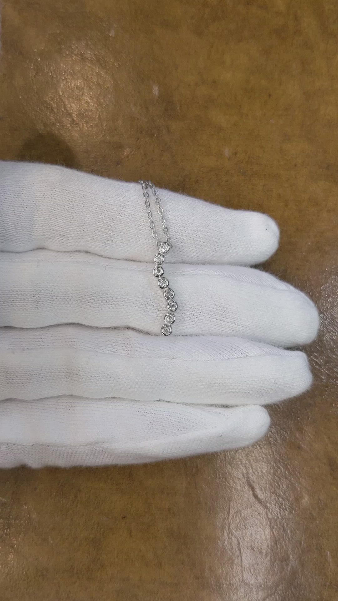 0.16 Ct. White Sapphire Accent Stones Pendant, Silver Size Video