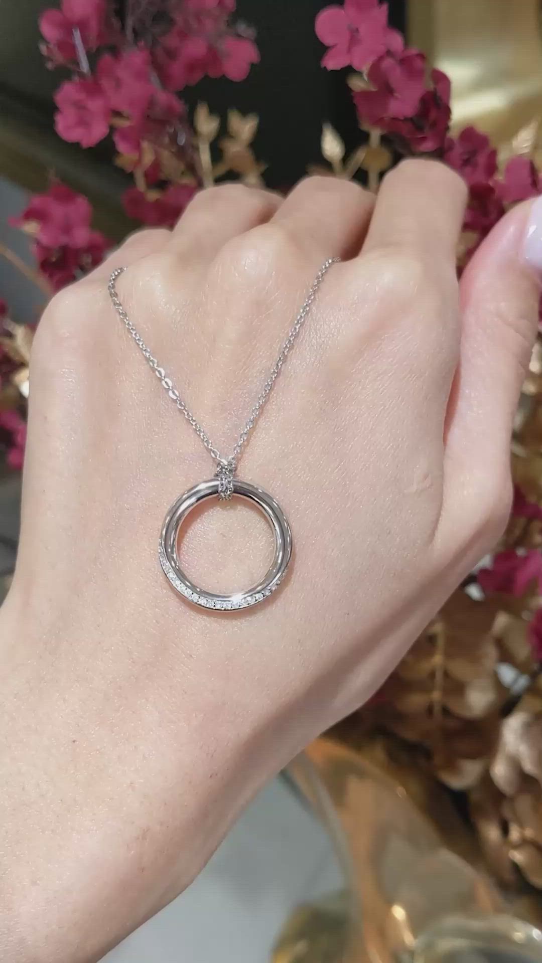 0.50 Ct. White Sapphire Accent Stones Pendant, Silver Size Video