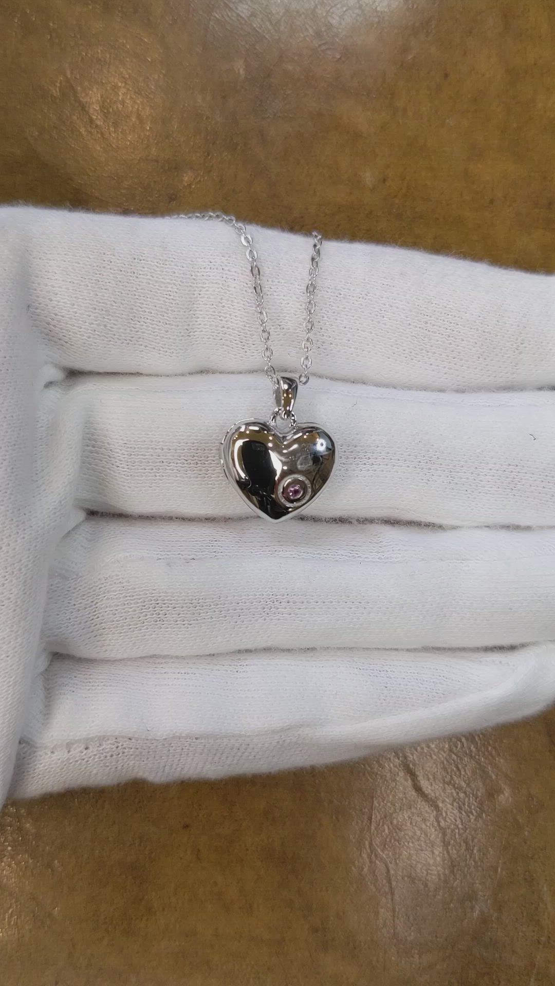 0.02 Ct. Pink Sapphire Solitaire Pendant, Silver Size Video