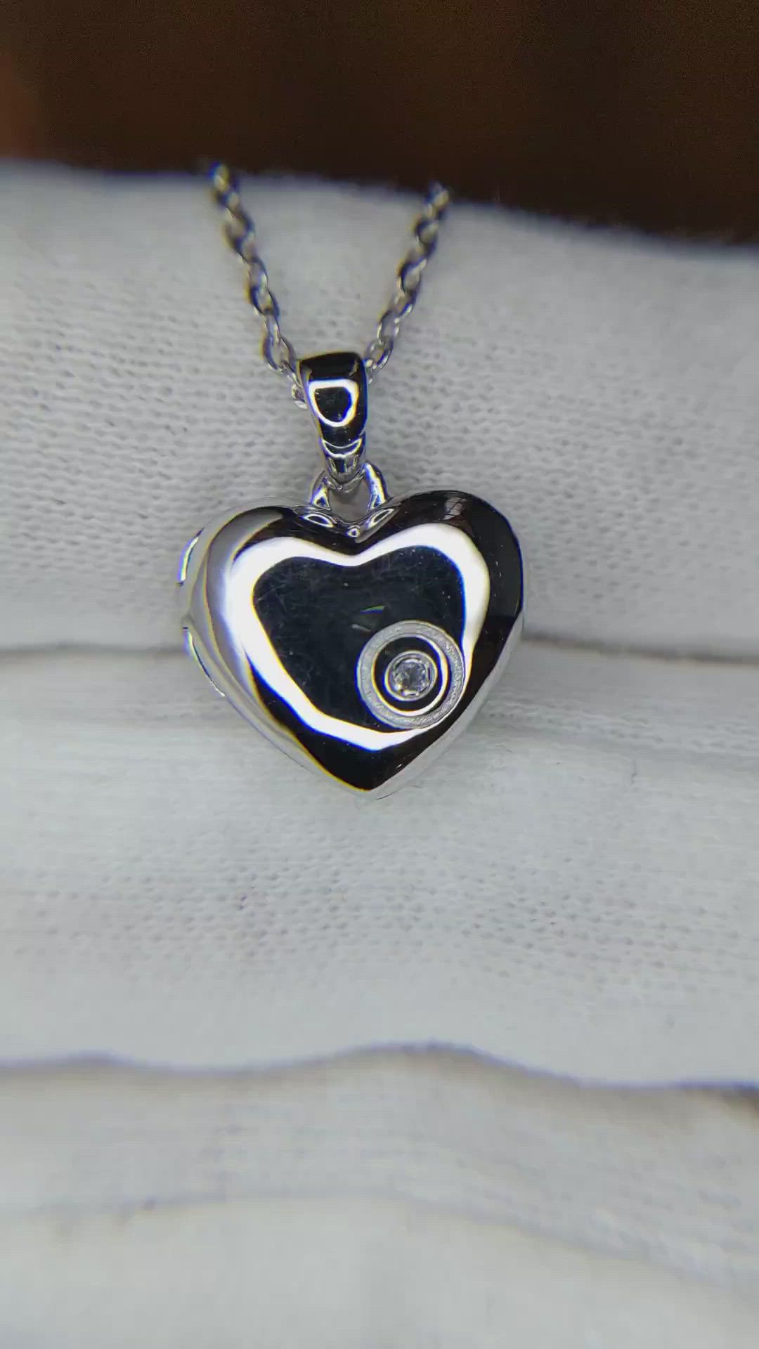 0.02 Ct. White Sapphire Solitaire Pendant, Silver Size Video