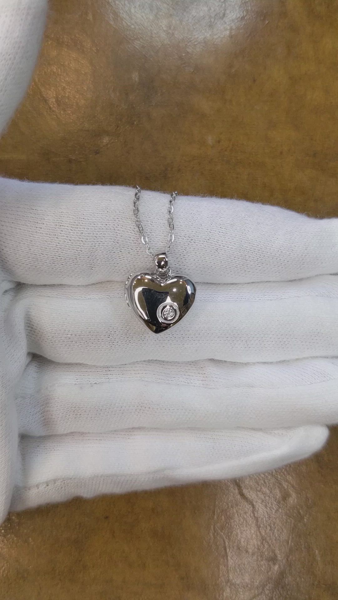 0.02 Ct. White Sapphire Solitaire Pendant, Silver Size Video