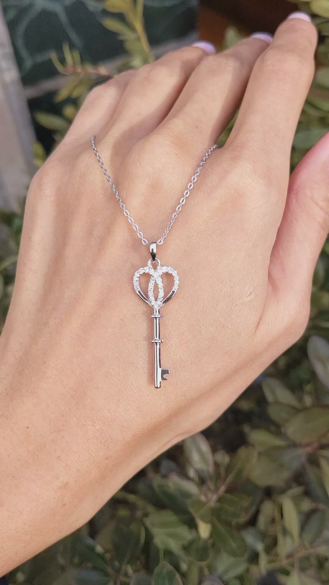 0.28 Ct. White Sapphire Accent Stones Pendant, Silver Size Video