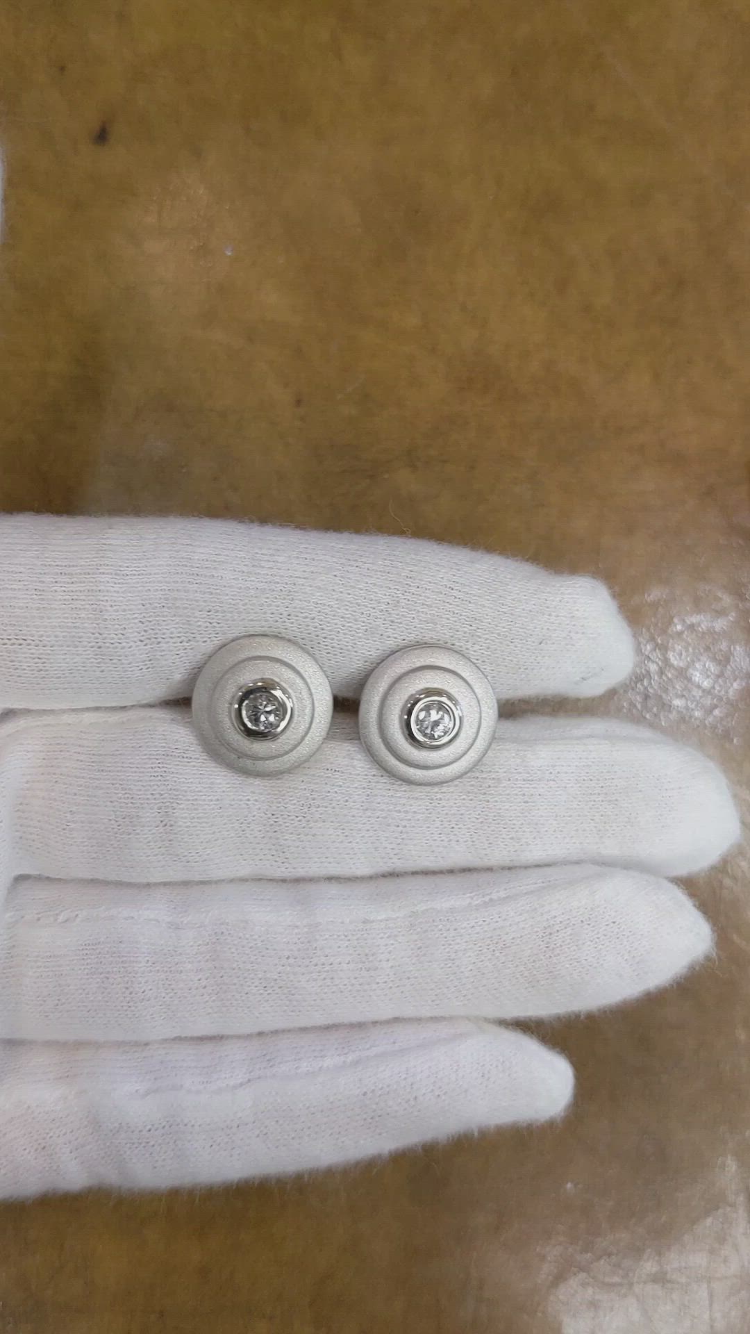 0.50 Ct. White Sapphire Solitaire Cufflink, Silver Size Video