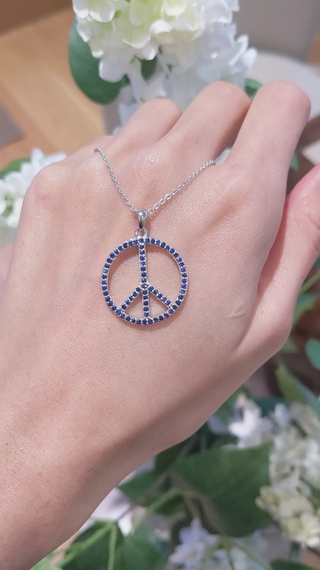 1.70 Ct. Blue Sapphire Accent Stones Pendant, Silver Size Video