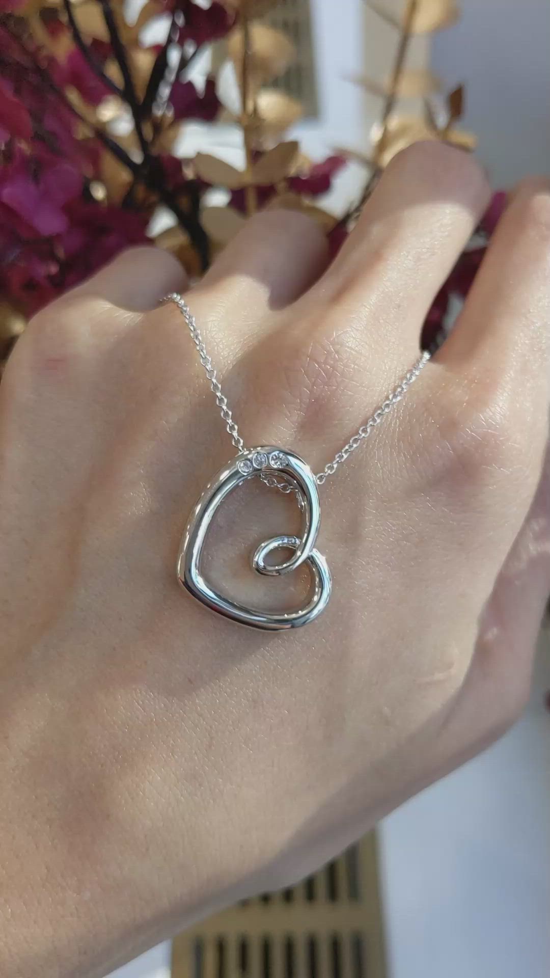 0.15 Ct. White Sapphire Accent Stones Pendant, Silver Size Video