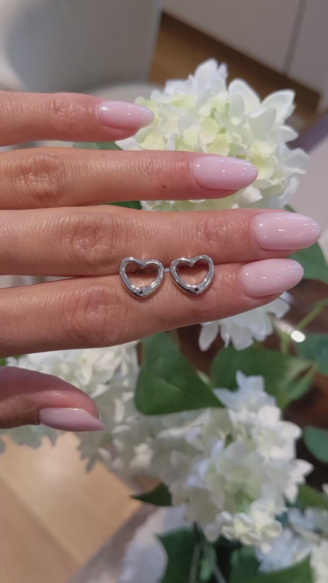 0.02 Ct.Tw.Total Carat Weight Blue Sapphire Studs Earrings, Silver Size Video