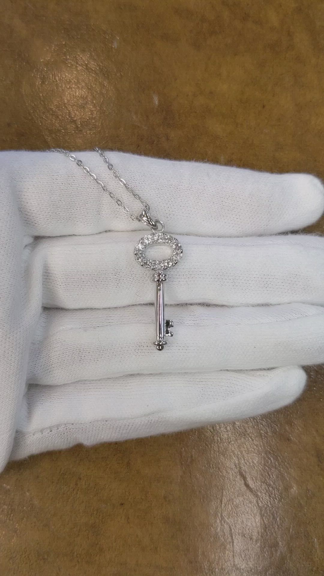 0.40 Ct. White Sapphire Accent Stones Pendant, Silver Size Video