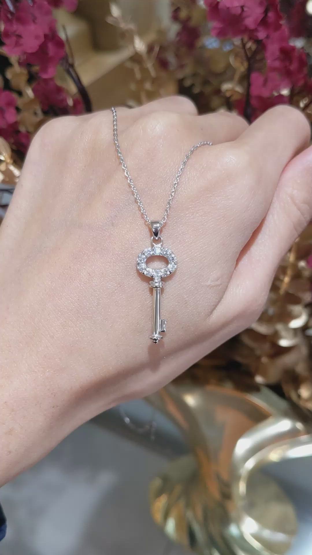 0.40 Ct. White Sapphire Accent Stones Pendant, Silver Size Video