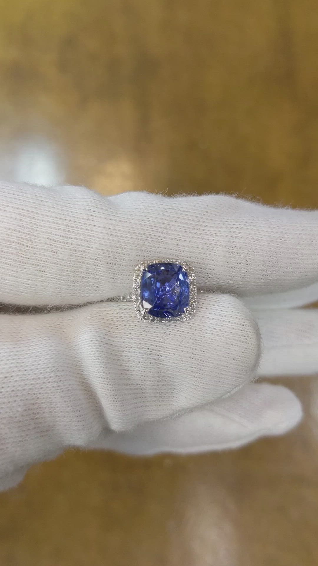 2.08 Ct. Color Change Sapphire and Natural Diamond Pave Ring, Platinum 950 Size Video