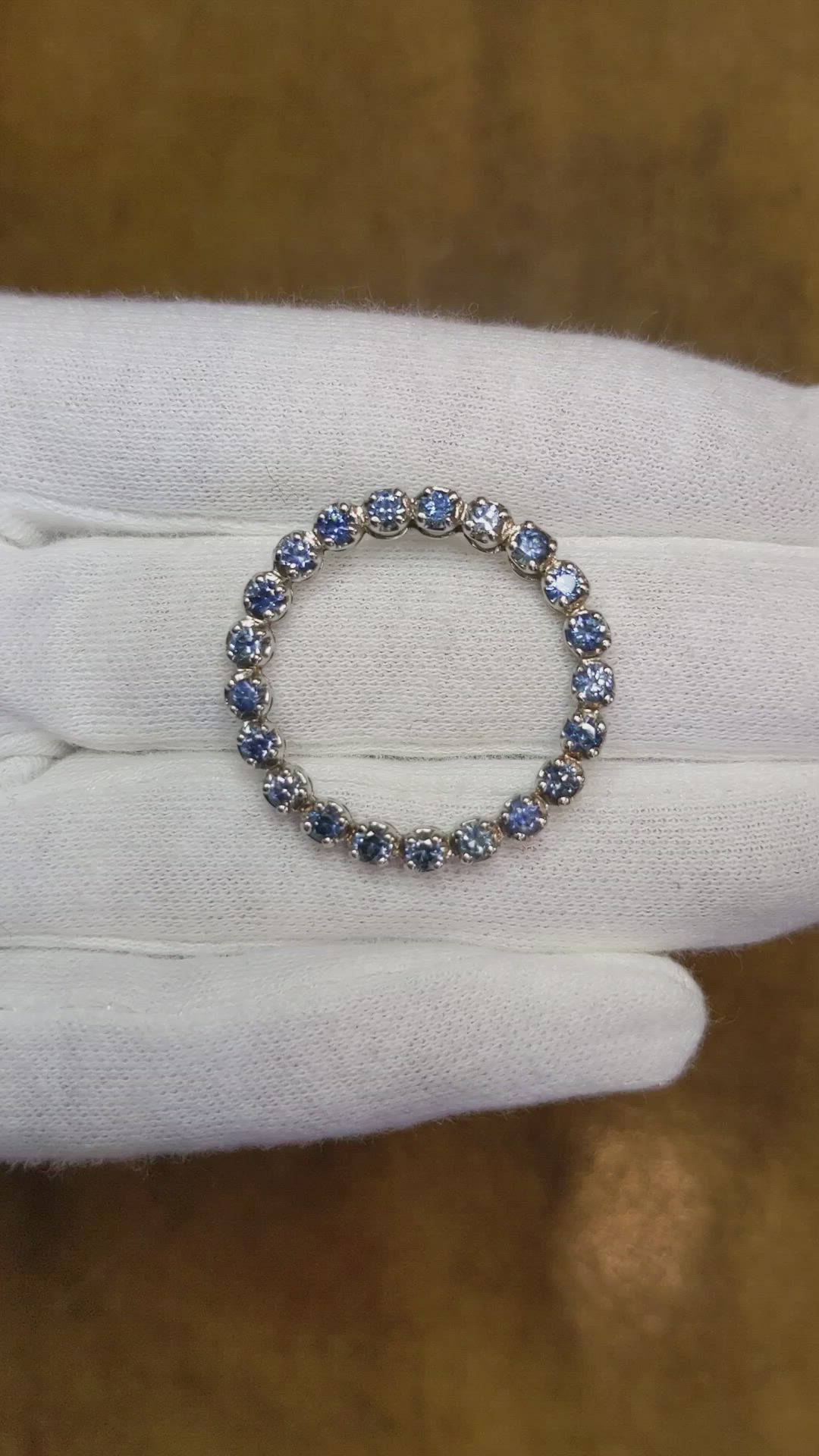2.21 Ct. Green Sapphire Accent Stones Pendant, 14K White Gold Size Video