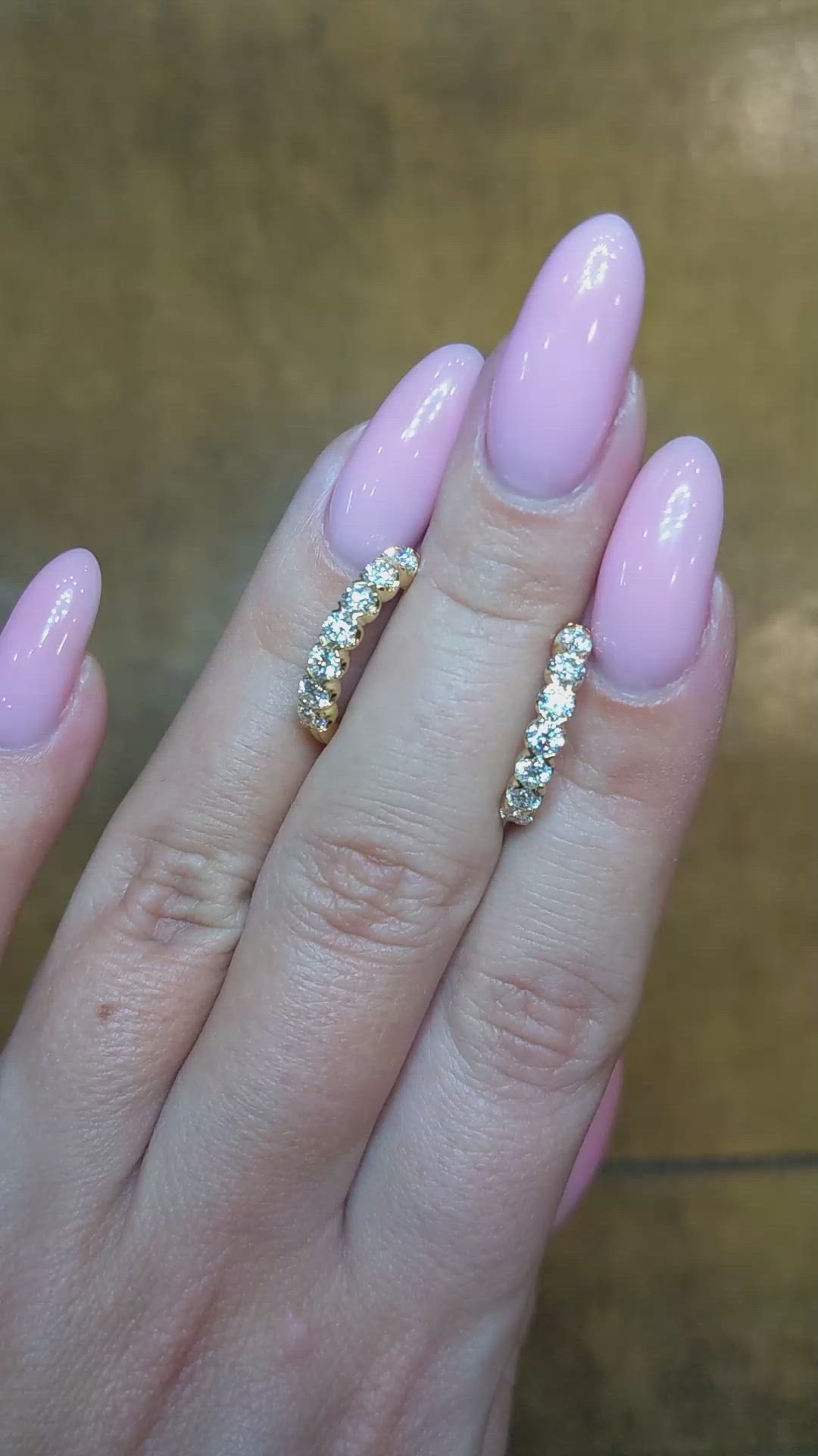 2.20&nbsp;Ct.Tw.Total Carat Weight Natural Diamond Accent Stones Earrings, 18K Yellow Gold Size Video