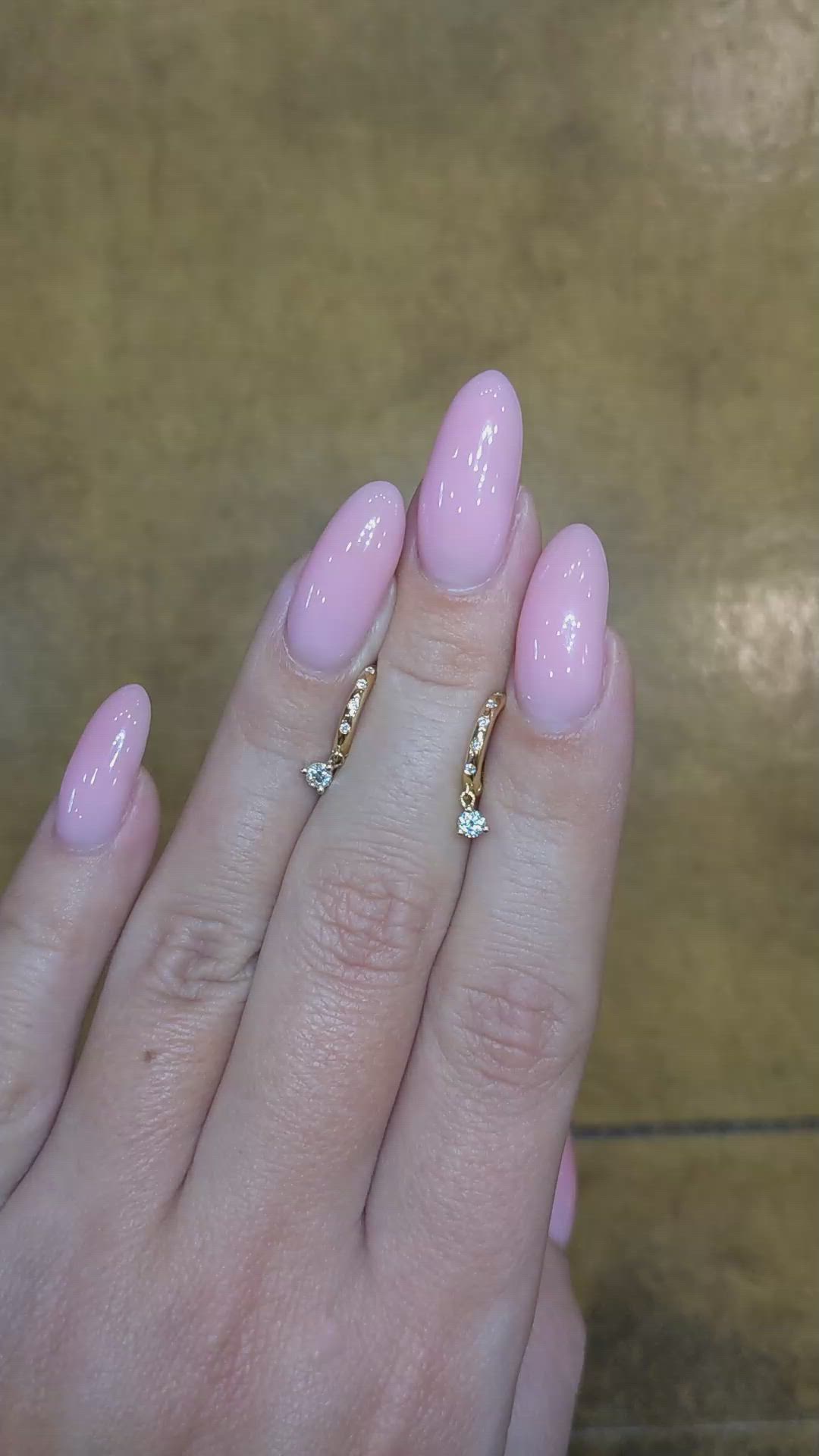 0.20 Ct.Tw.Total Carat Weight Natural Diamond Accent Stones Earrings, 18K Yellow Gold Size Video