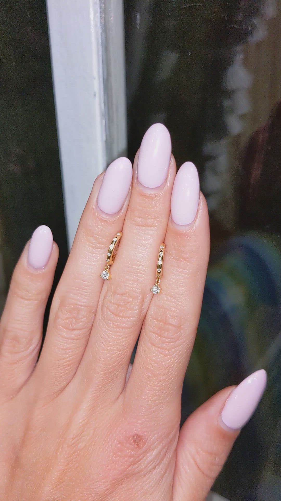 0.20 Ct.Tw.Total Carat Weight Natural Diamond Accent Stones Earrings, 18K Yellow Gold Size Video