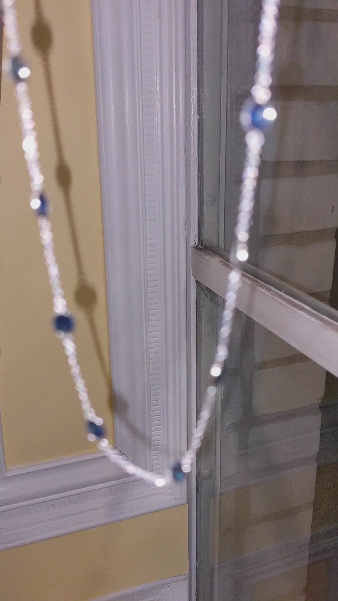 7.20 Ct. Blue Sapphire Bezel Necklace, 18K White Gold Size Video