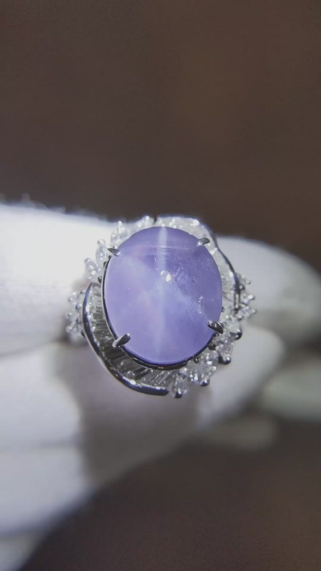 9.30 Ct. Bluish Purple Sapphire and Natural Diamond Antique Style Ring, Platinum 950 Size Video