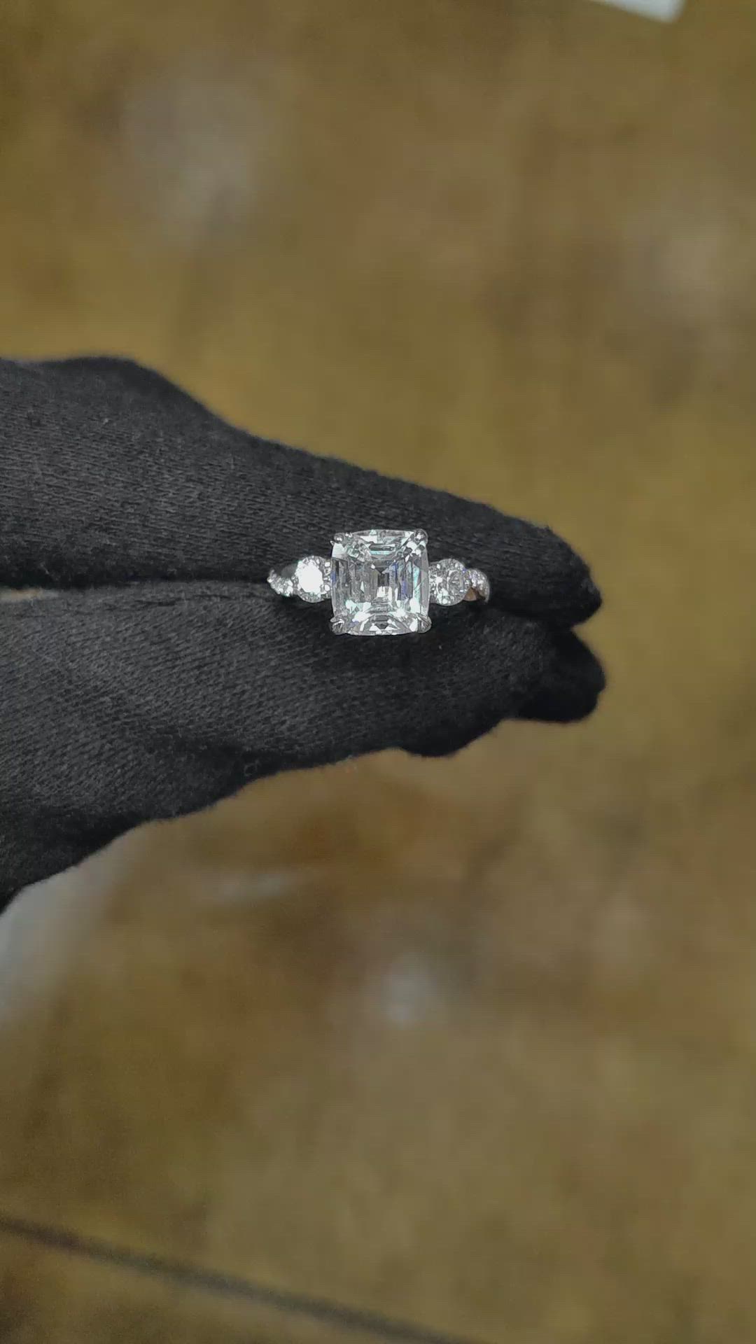 2.68 Ct. White Sapphire Pave Ring, 18K Rose Gold Size Video