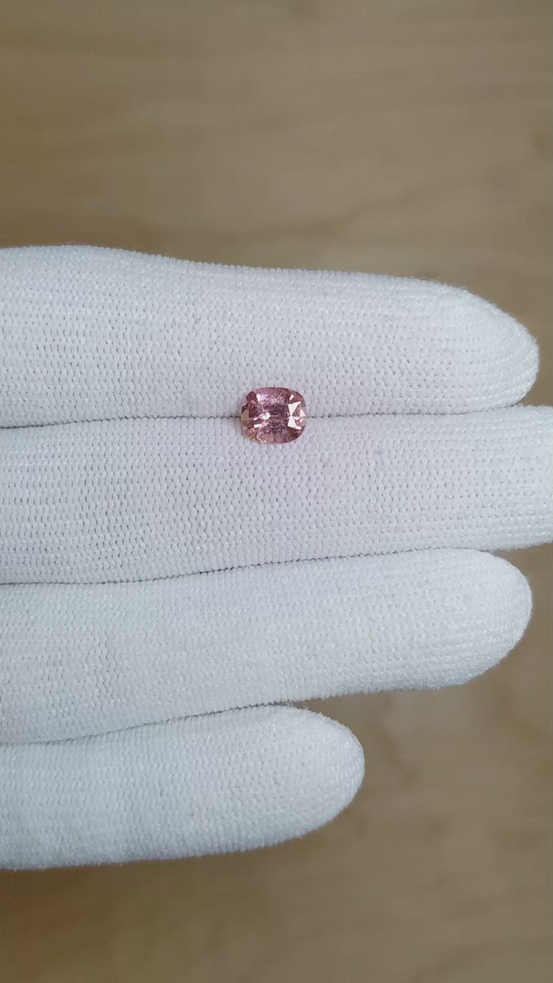 1.07 Ct. Pink Sapphire from Ceylon (Sri Lanka) Size Video