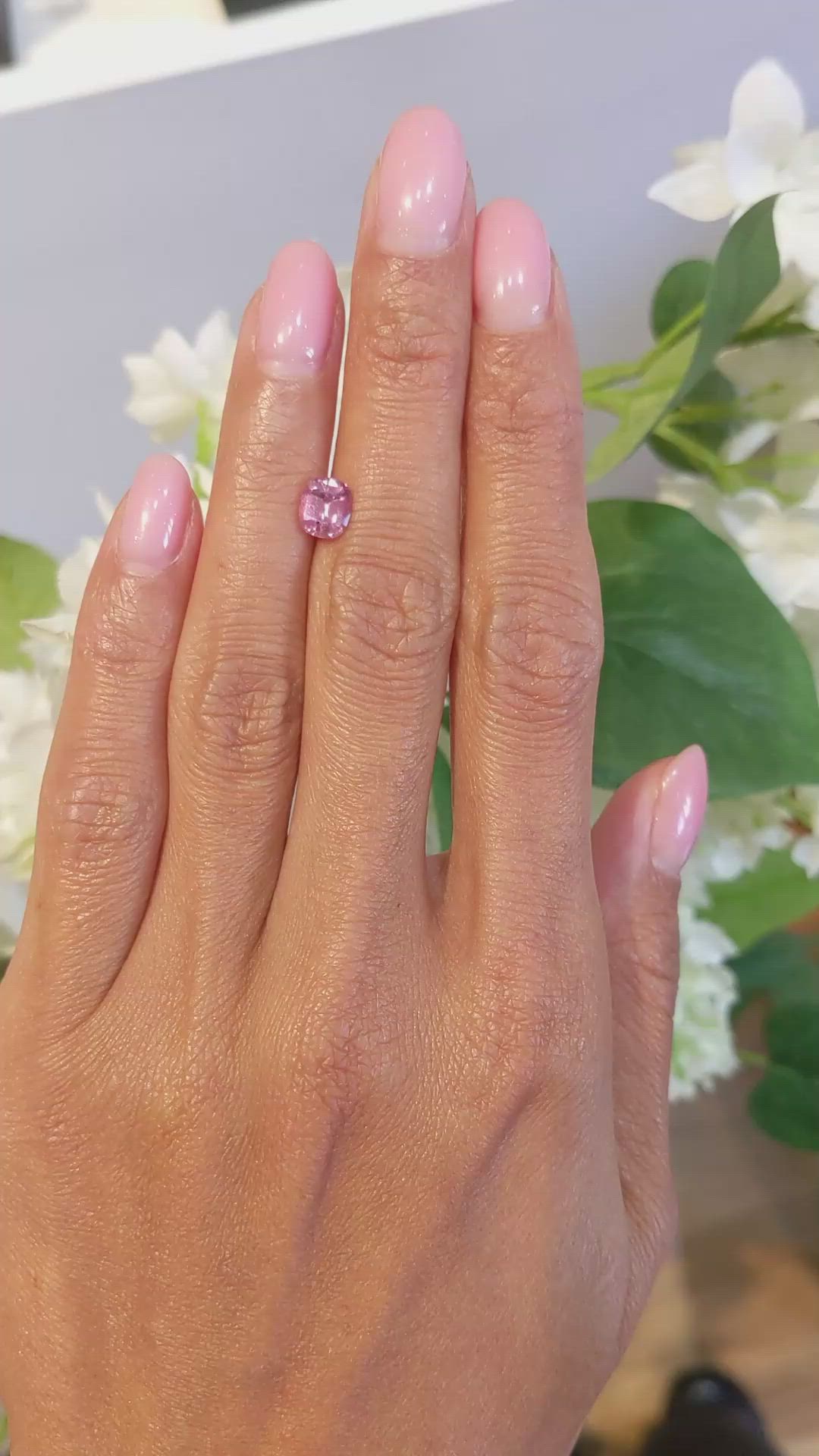 1.07 Ct. Pink Sapphire from Ceylon (Sri Lanka) Size Video