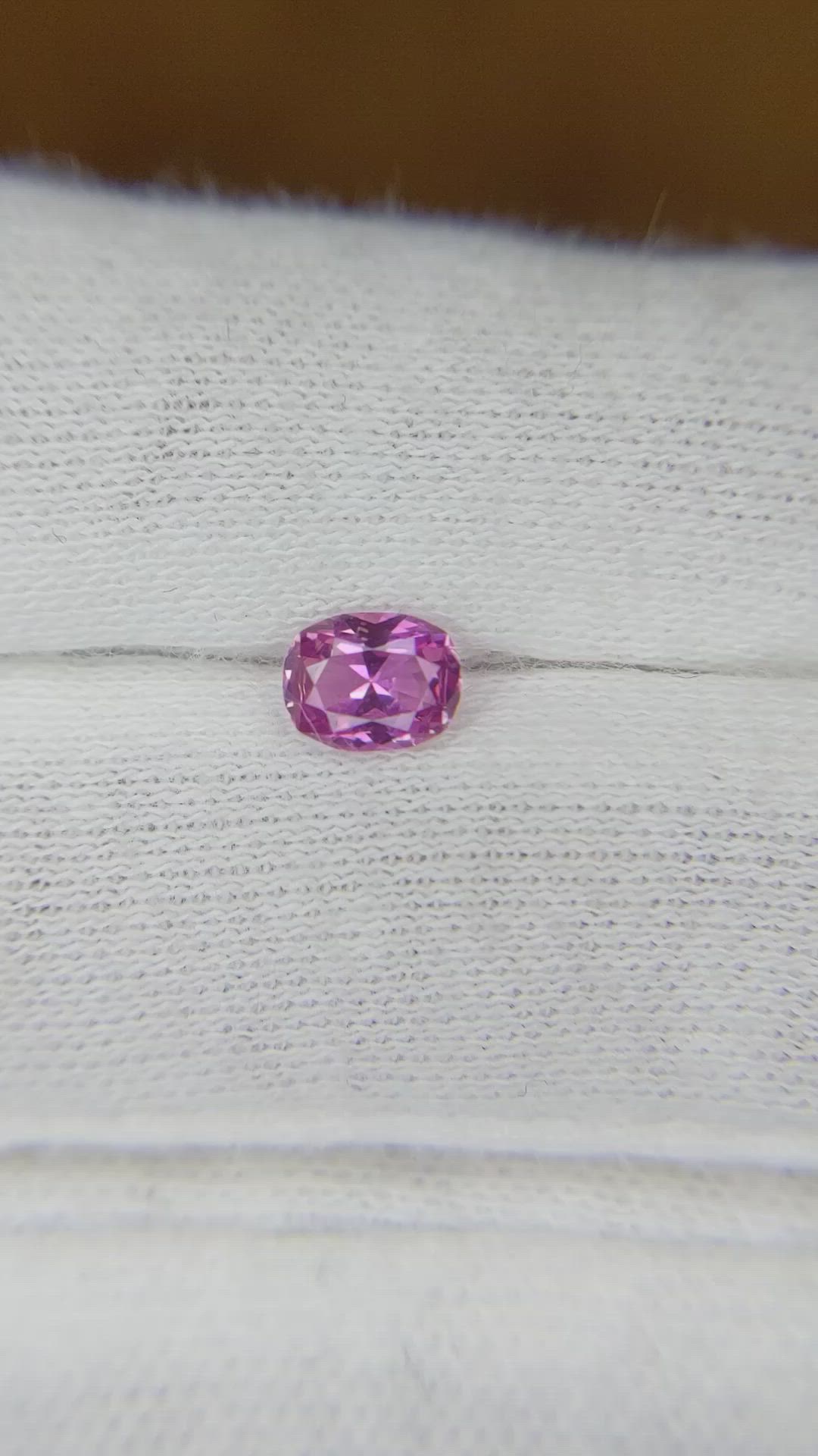 0.63 Ct. Pink Sapphire from Ceylon (Sri Lanka) Size Video