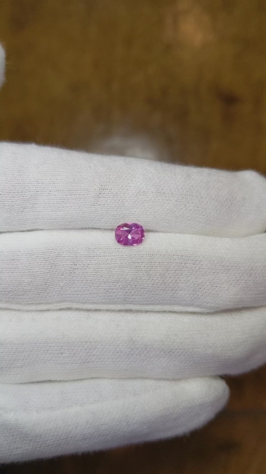0.63 Ct. Pink Sapphire from Ceylon (Sri Lanka) Size Video