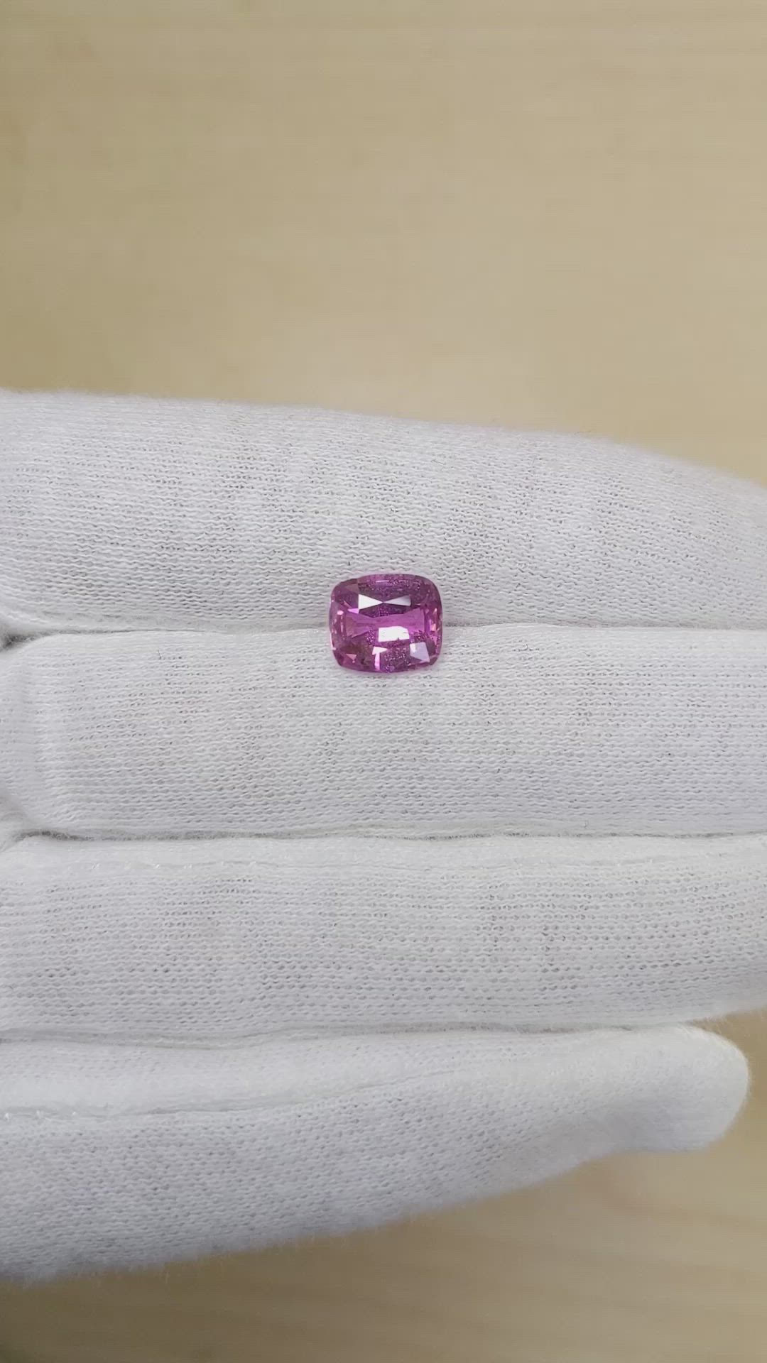 2.19 Ct. Pink Sapphire from Ceylon (Sri Lanka) Size Video
