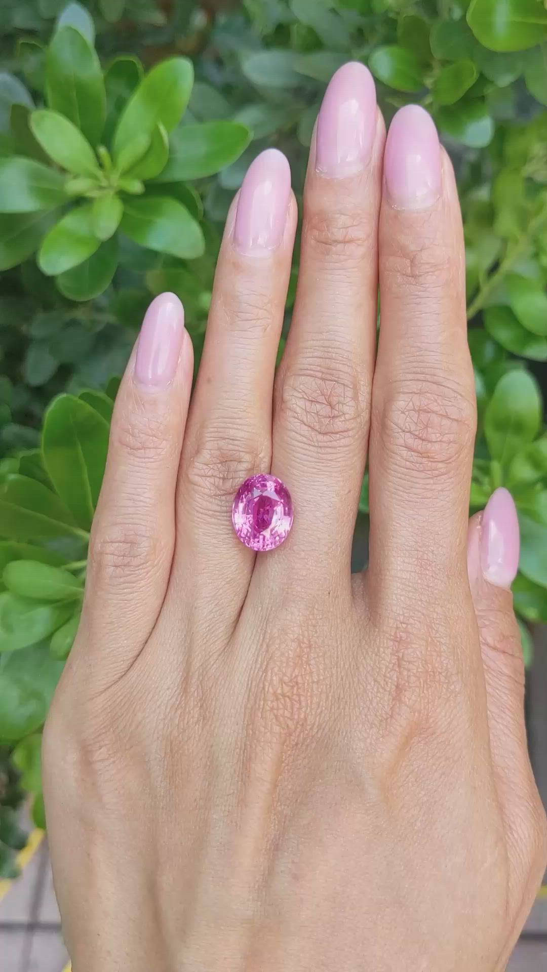 8.00 Ct. Purplish Pink Sapphire from Madagascar Size Video