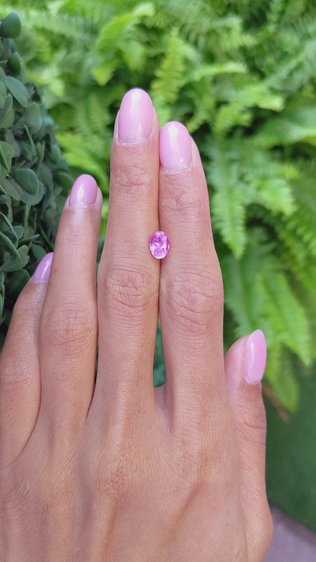 1.19 Ct. Pink Sapphire from Ceylon (Sri Lanka) Size Video
