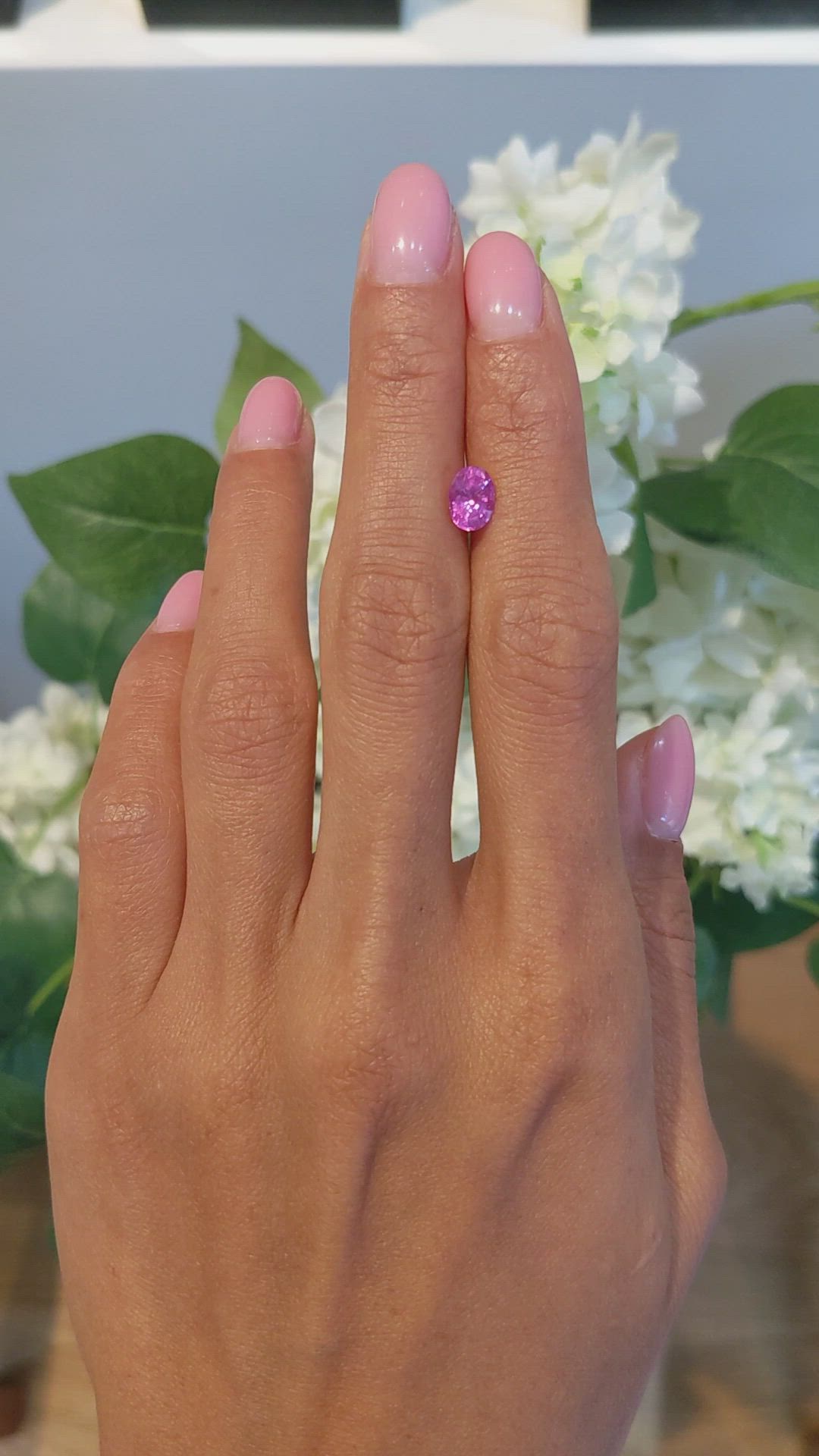 1.19 Ct. Pink Sapphire from Ceylon (Sri Lanka) Size Video