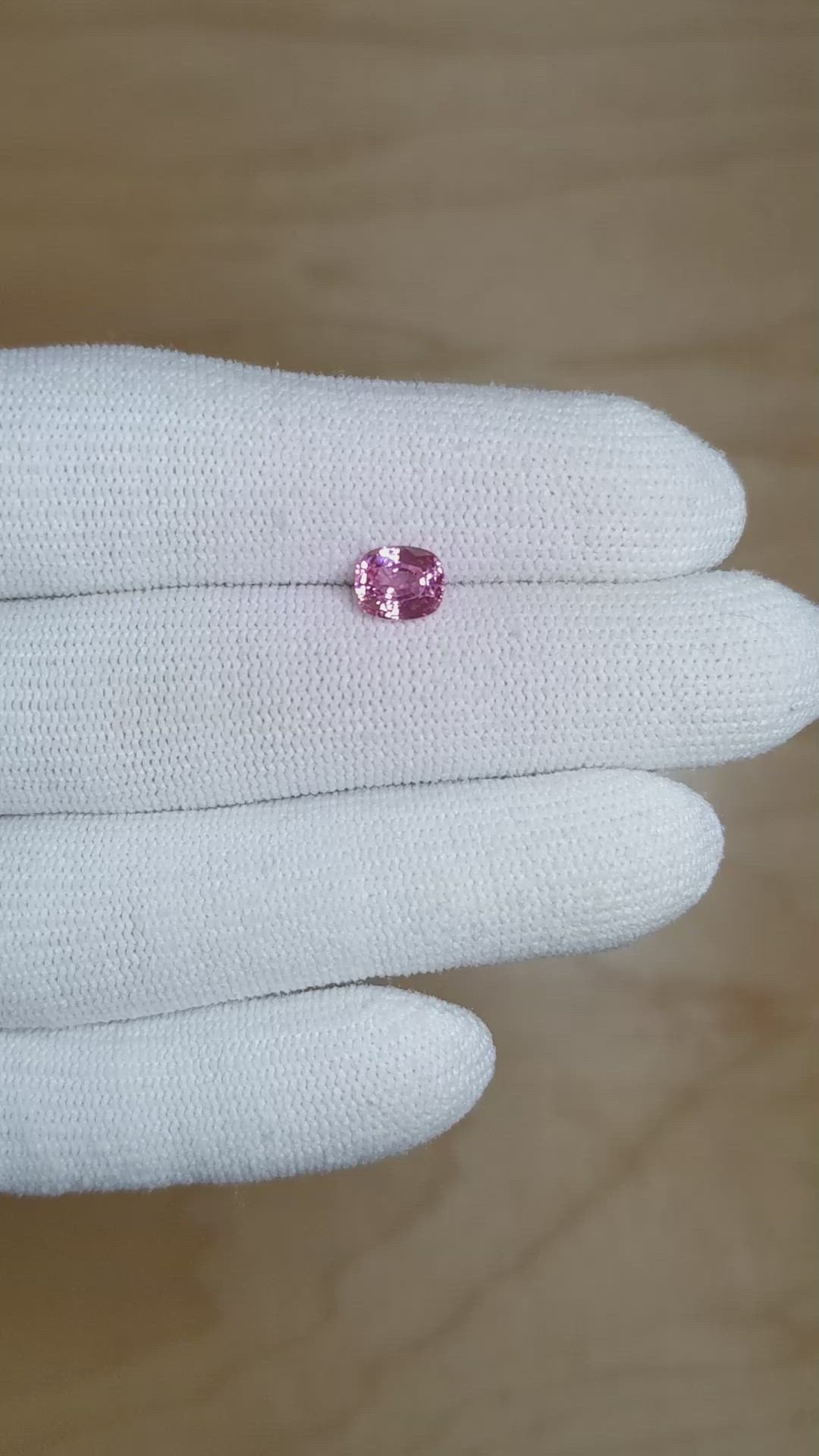 1.41 Ct. Pink Sapphire from Ceylon (Sri Lanka) Size Video