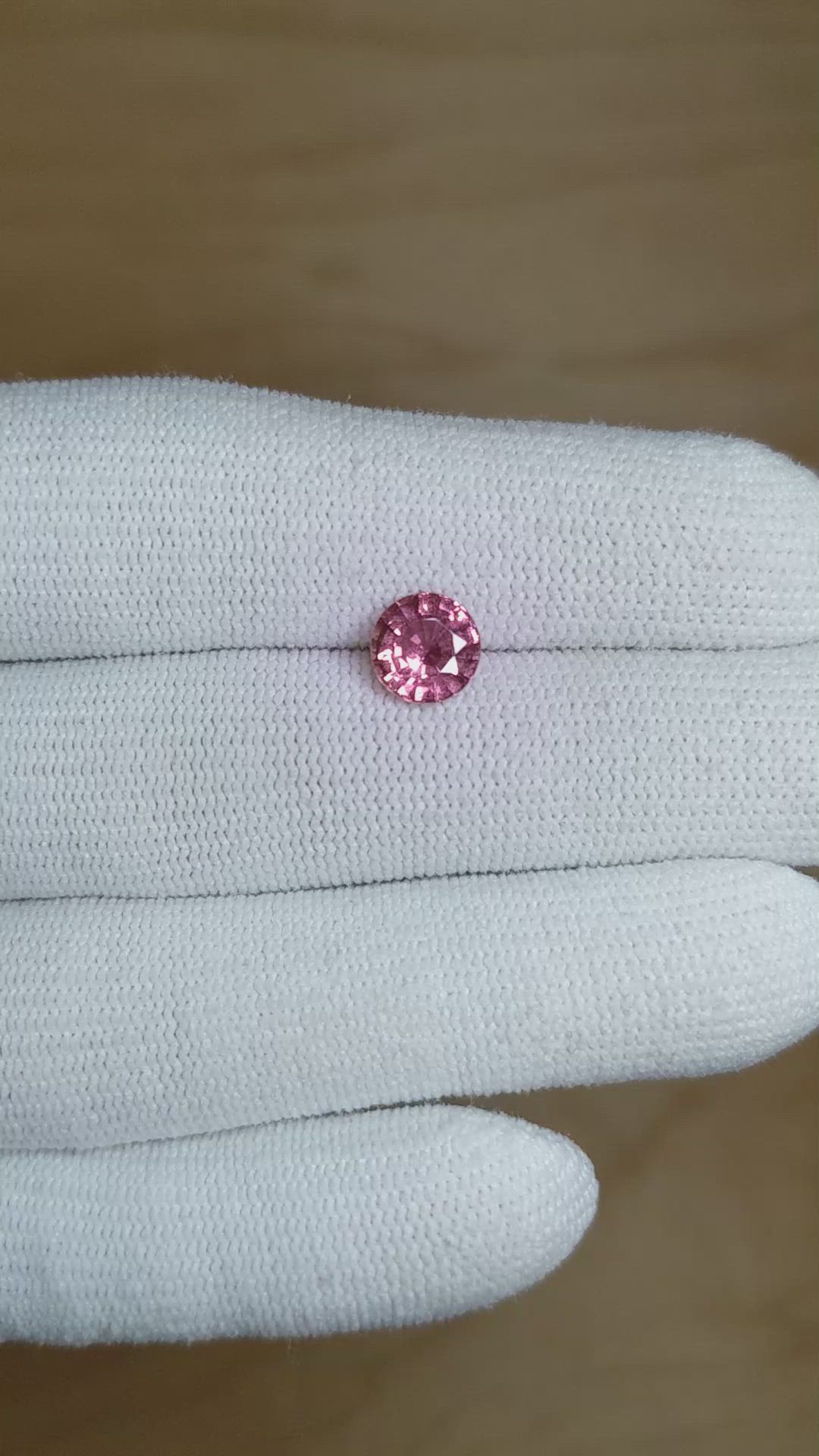 1.80 Ct. Reddish Pink Sapphire from Ceylon (Sri Lanka) Size Video