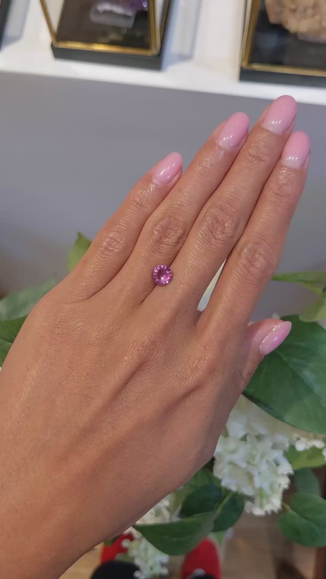 1.80 Ct. Reddish Pink Sapphire from Ceylon (Sri Lanka) Size Video