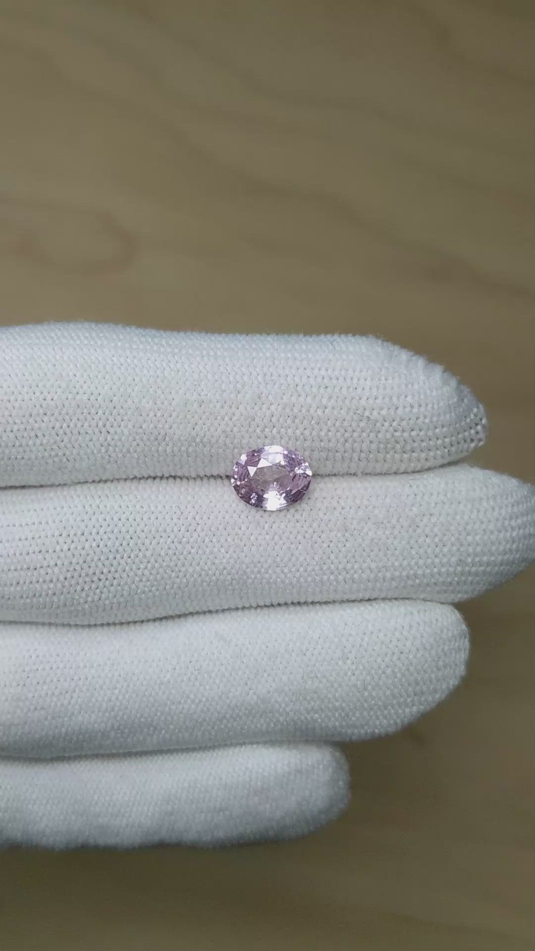 2.14 Ct. Purplish Pink Sapphire from Ceylon (Sri Lanka) Size Video