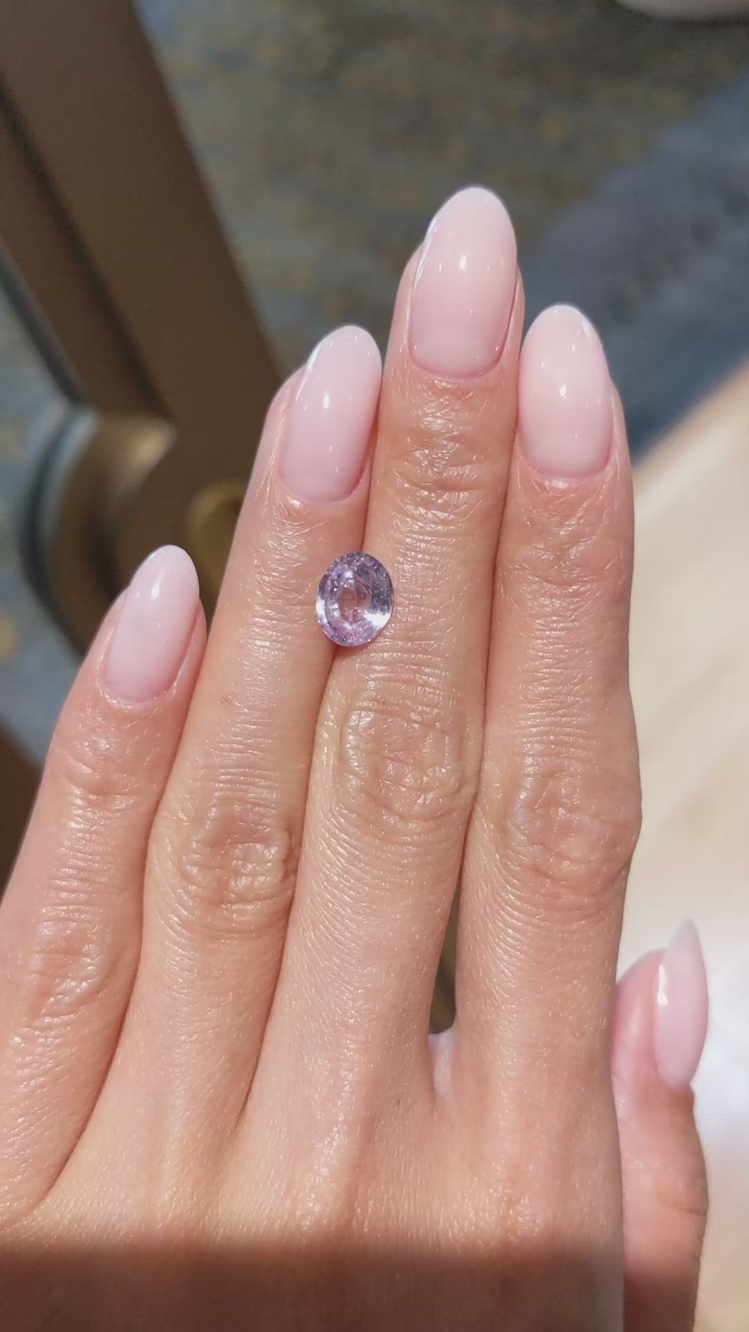 2.14 Ct. Purplish Pink Sapphire from Ceylon (Sri Lanka) Size Video