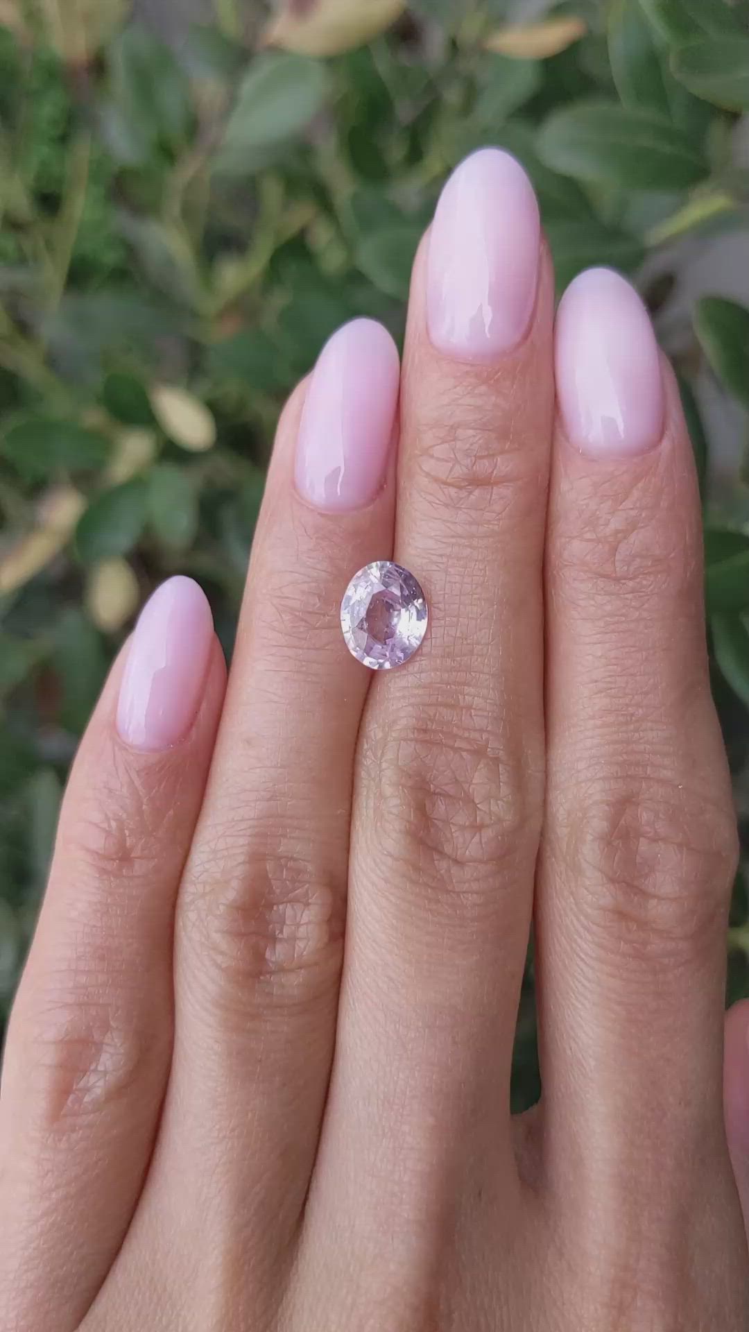 2.14 Ct. Purplish Pink Sapphire from Ceylon (Sri Lanka) Size Video