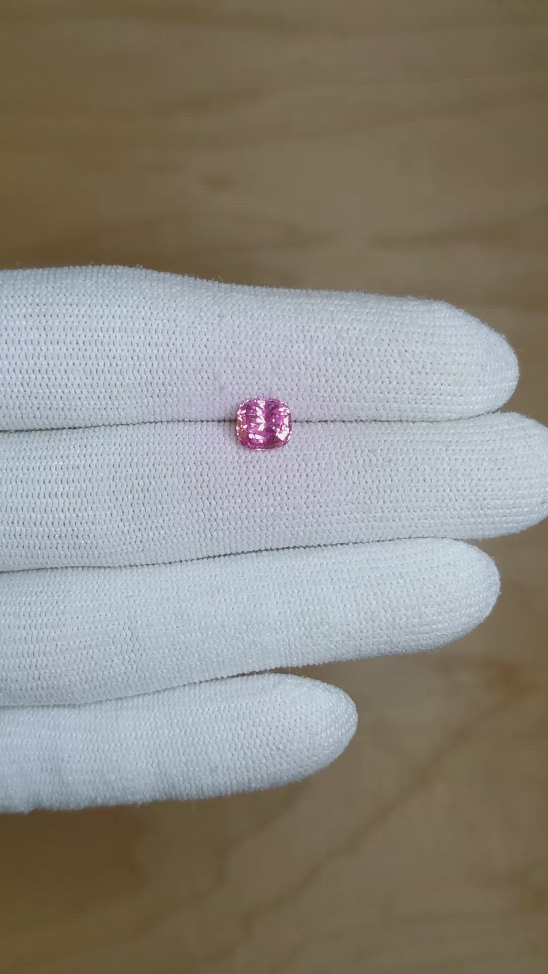 1.51 Ct. Pink Sapphire from Ceylon (Sri Lanka) Size Video