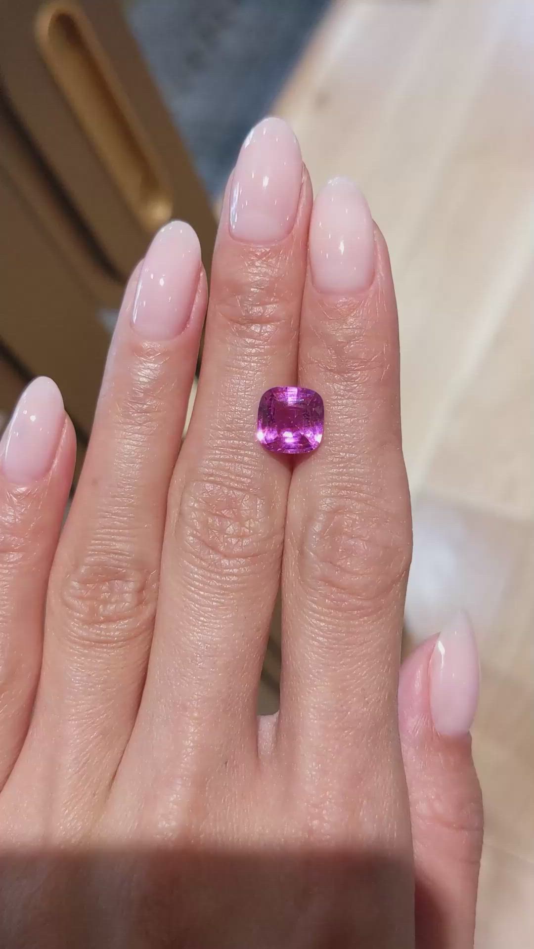 3.46 Ct. Pink Sapphire from Madagascar Size Video