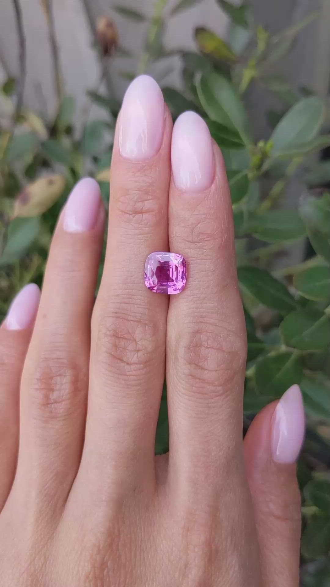 3.46 Ct. Pink Sapphire from Madagascar Size Video