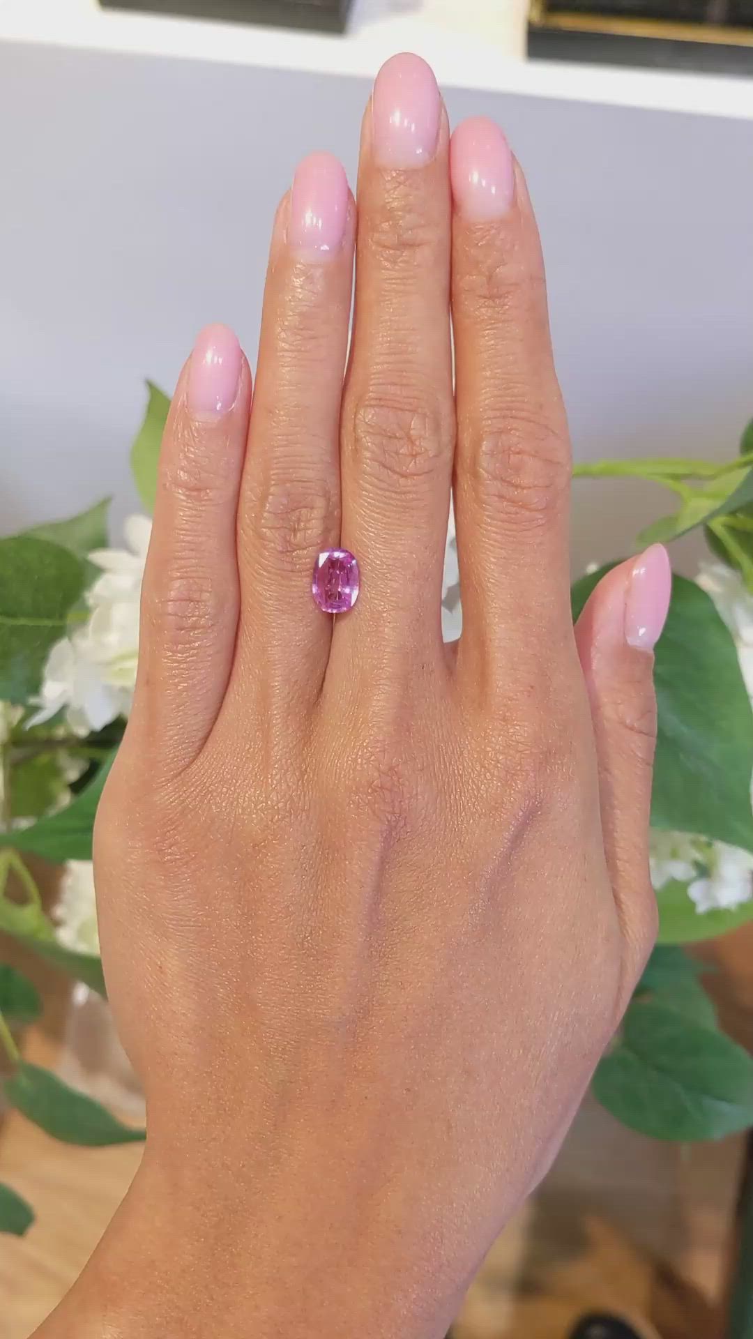 1.78 Ct. Pink Sapphire from Ceylon (Sri Lanka) Size Video