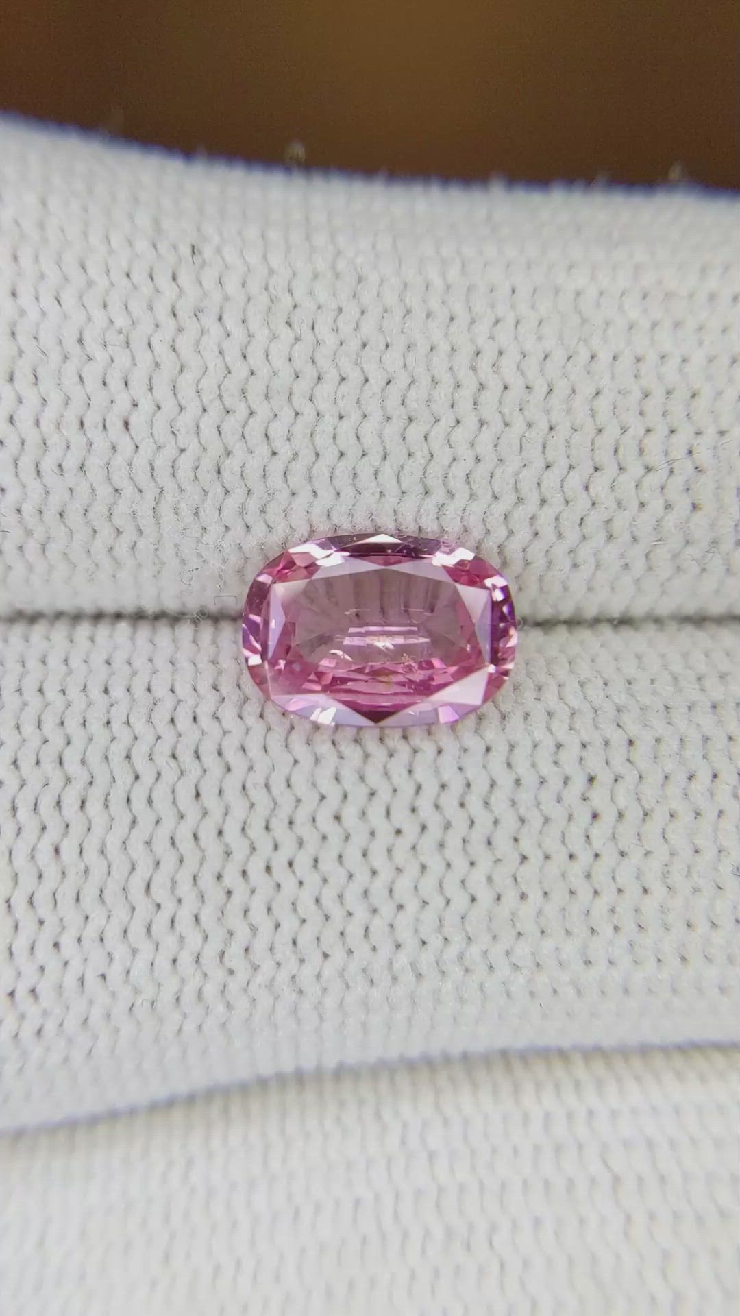 1.78 Ct. Pink Sapphire from Ceylon (Sri Lanka) Size Video