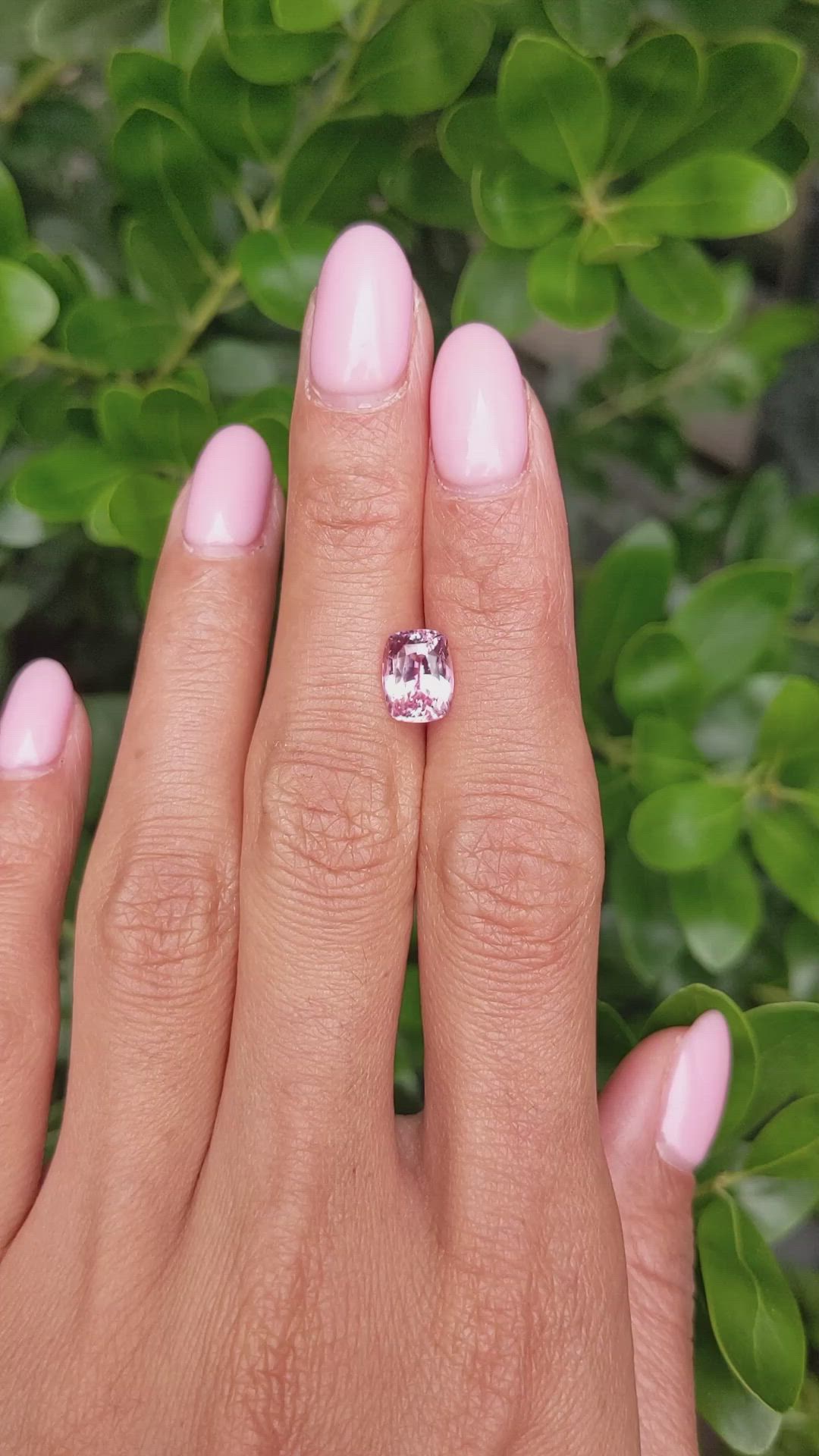 2.73 Ct. Pink Sapphire from Ceylon (Sri Lanka) Size Video