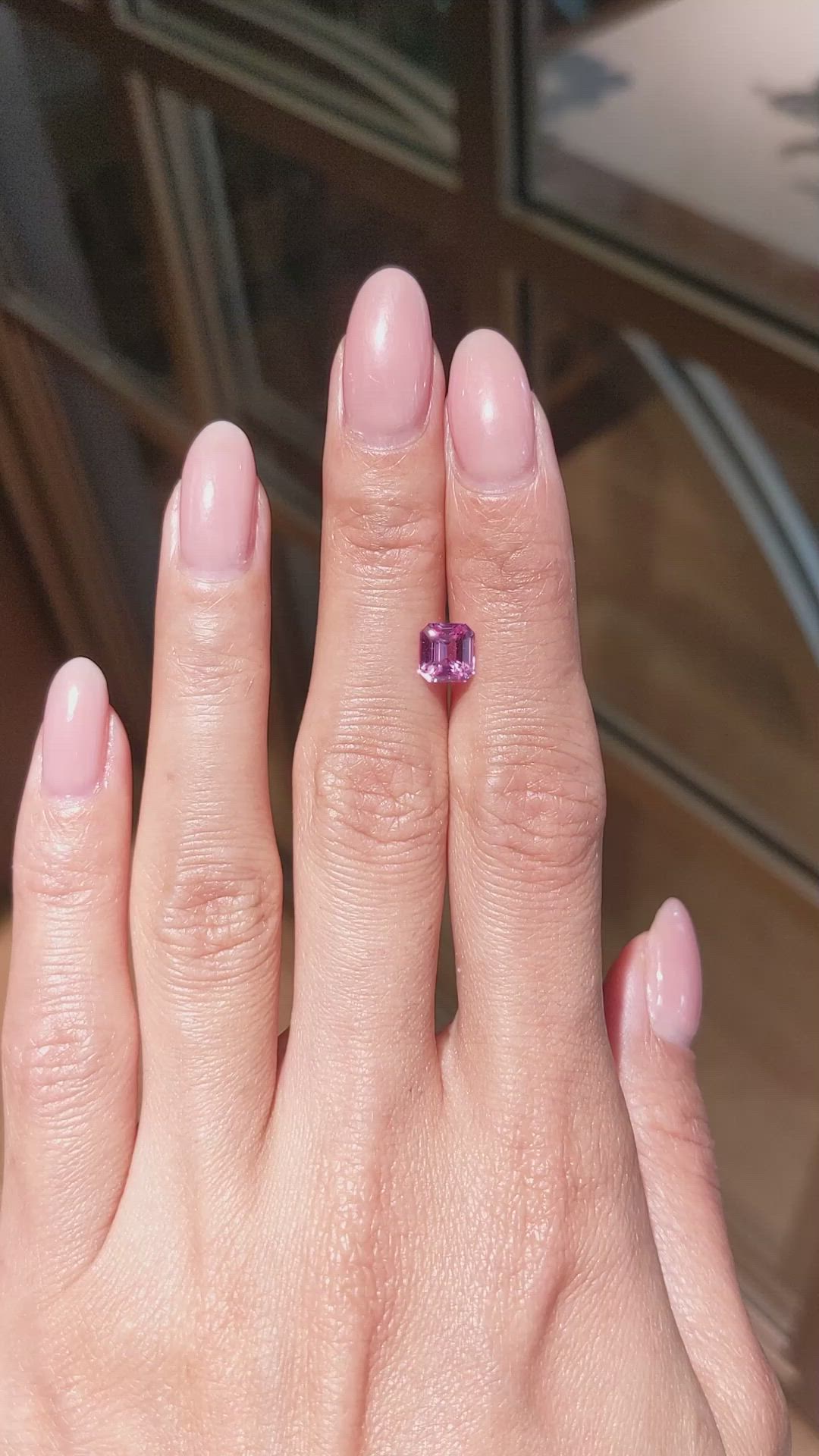 1.52 Ct. Pink Sapphire from Ceylon (Sri Lanka) Size Video