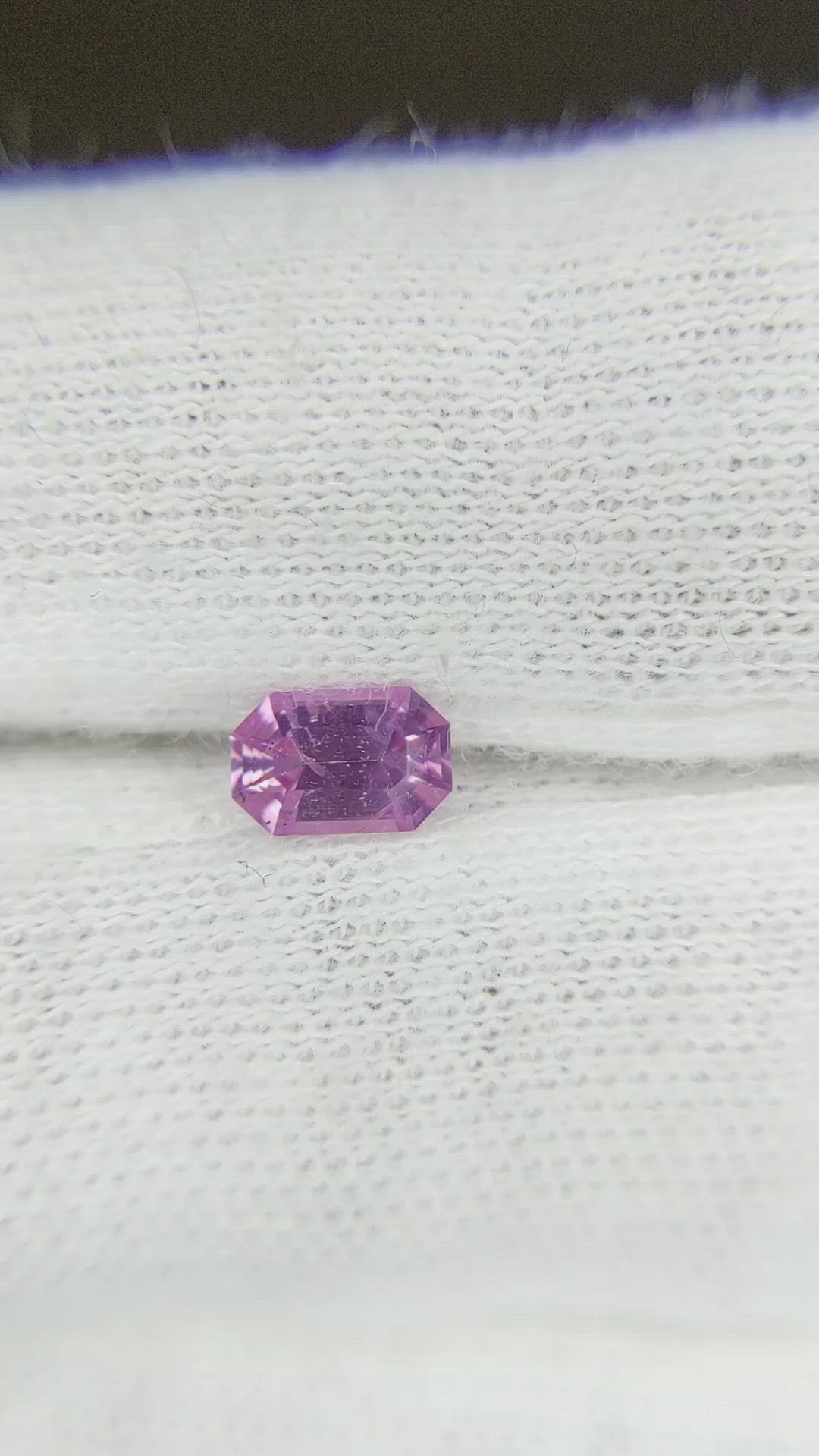 0.58 Ct. Pink Sapphire from Ceylon (Sri Lanka) Size Video