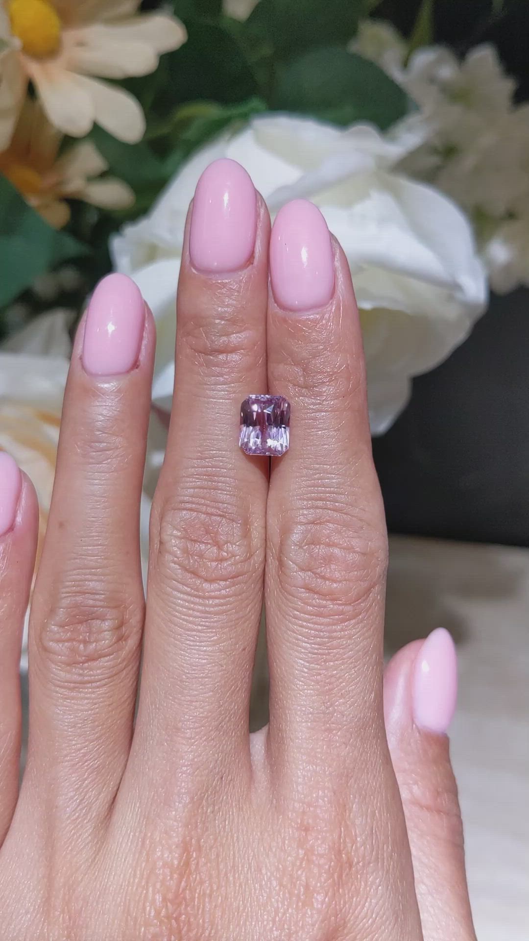 3.06 Ct. Purplish Pink Sapphire from Ceylon (Sri Lanka) Size Video