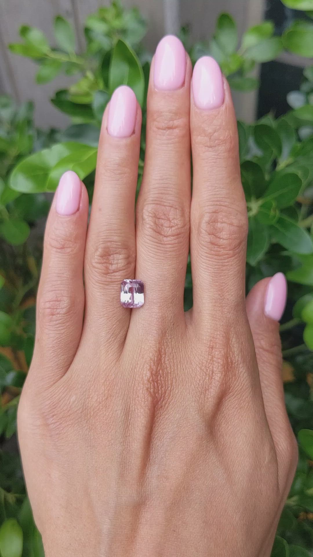 3.06 Ct. Purplish Pink Sapphire from Ceylon (Sri Lanka) Size Video