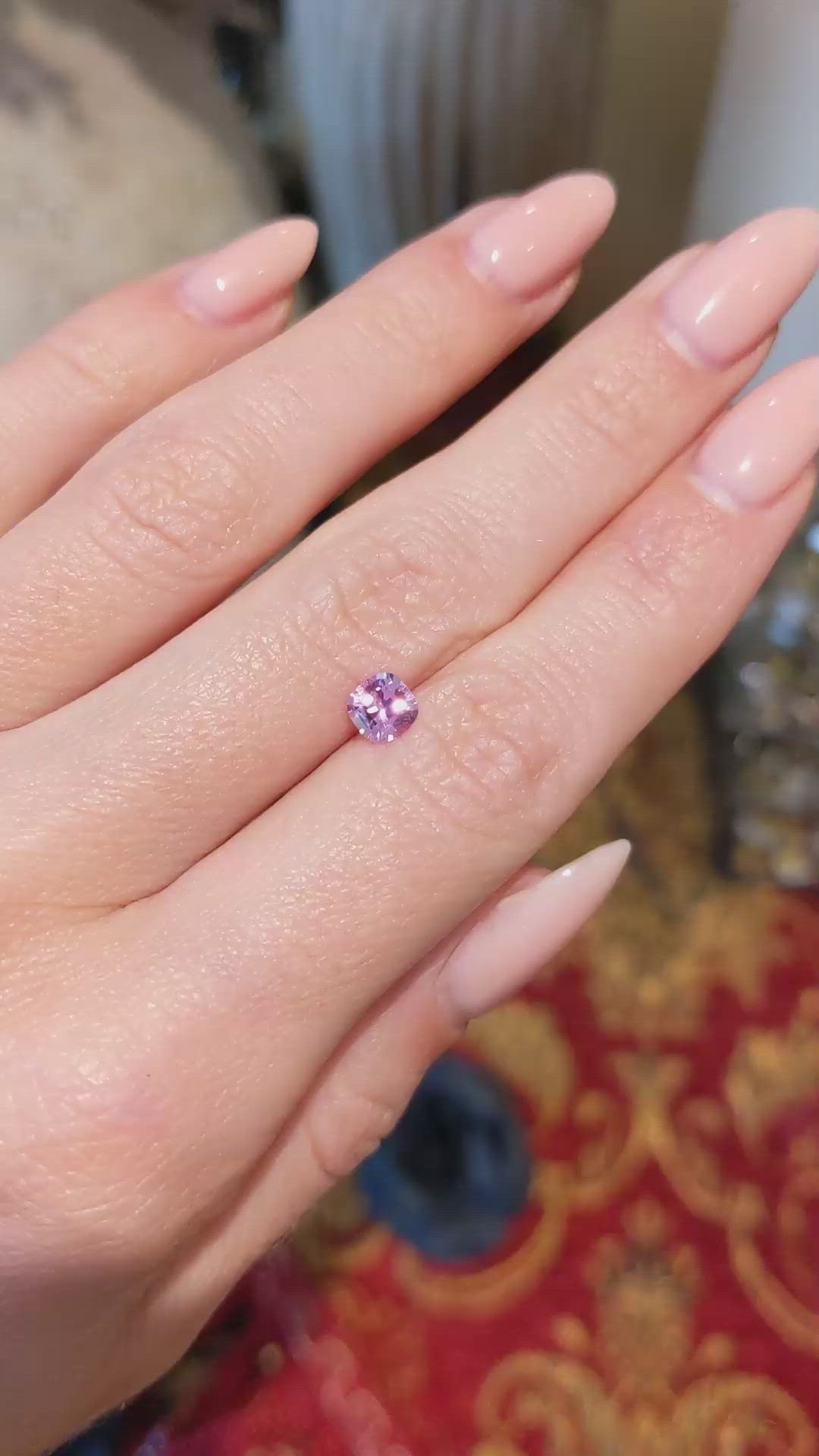 0.67 Ct. Pink Sapphire from Ceylon (Sri Lanka) Size Video