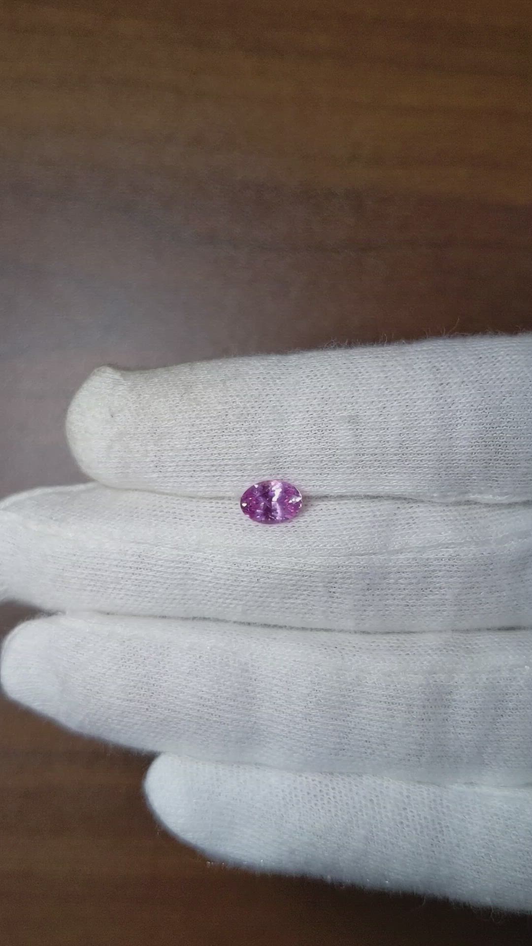 0.89 Ct. Pink Sapphire from Ceylon (Sri Lanka) Size Video